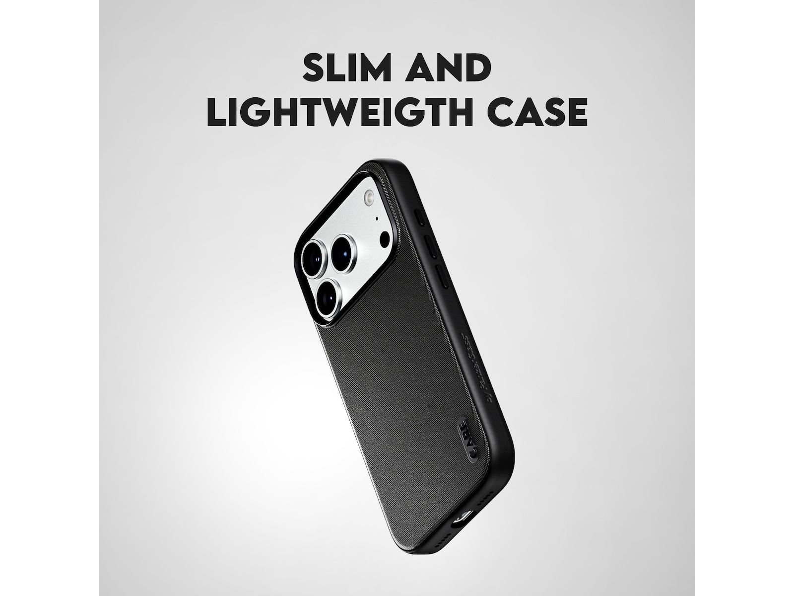 PanzerGlass CARE iPhone 17 Pro/18 Pro Fusion Fabric deksel (sort) Mobildeksel