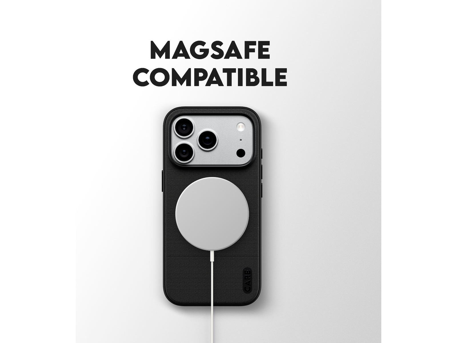 PanzerGlass CARE iPhone 17 Pro/18 Pro Fusion Fabric deksel (sort) Mobildeksel