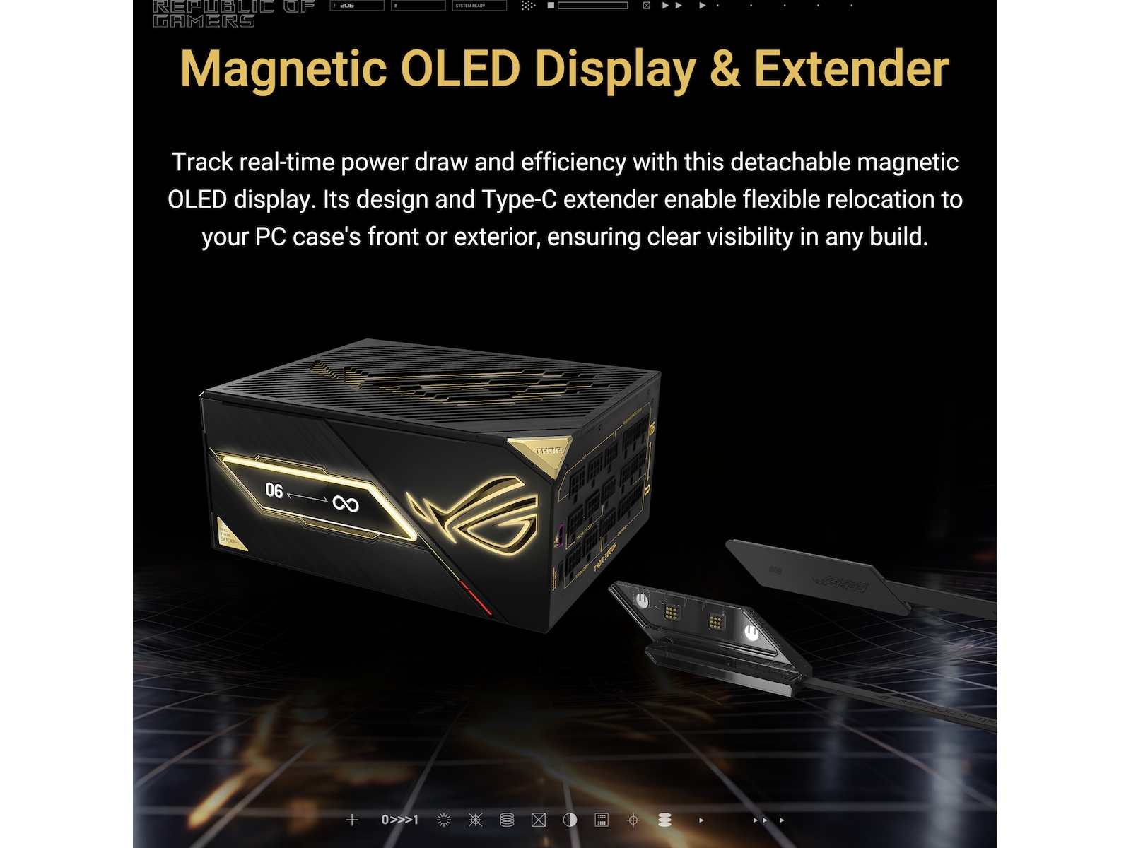 ASUS ROG Thor 3000W Titanium III Edition 20 (ROG Equalizer) Enheter