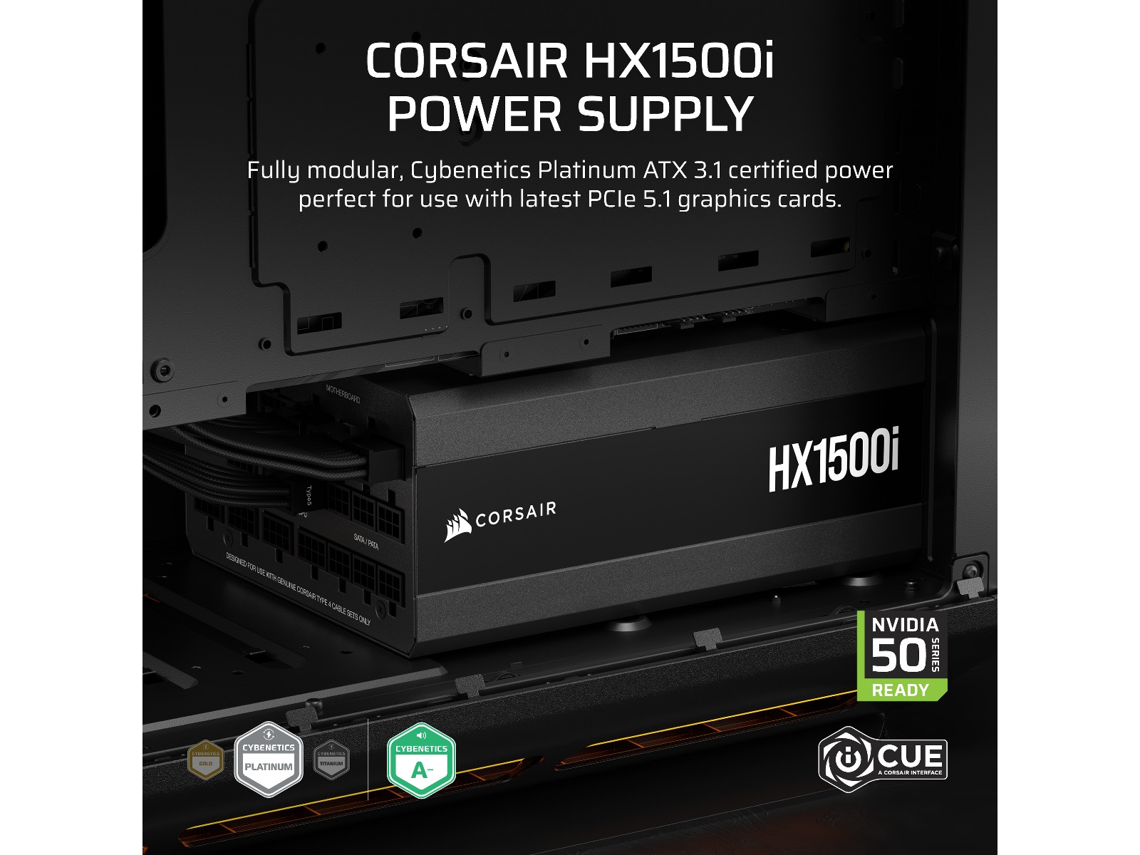 Corsair HXi Series HX1500i PSU (sort) -B-Grade Demo annet i datautstyr