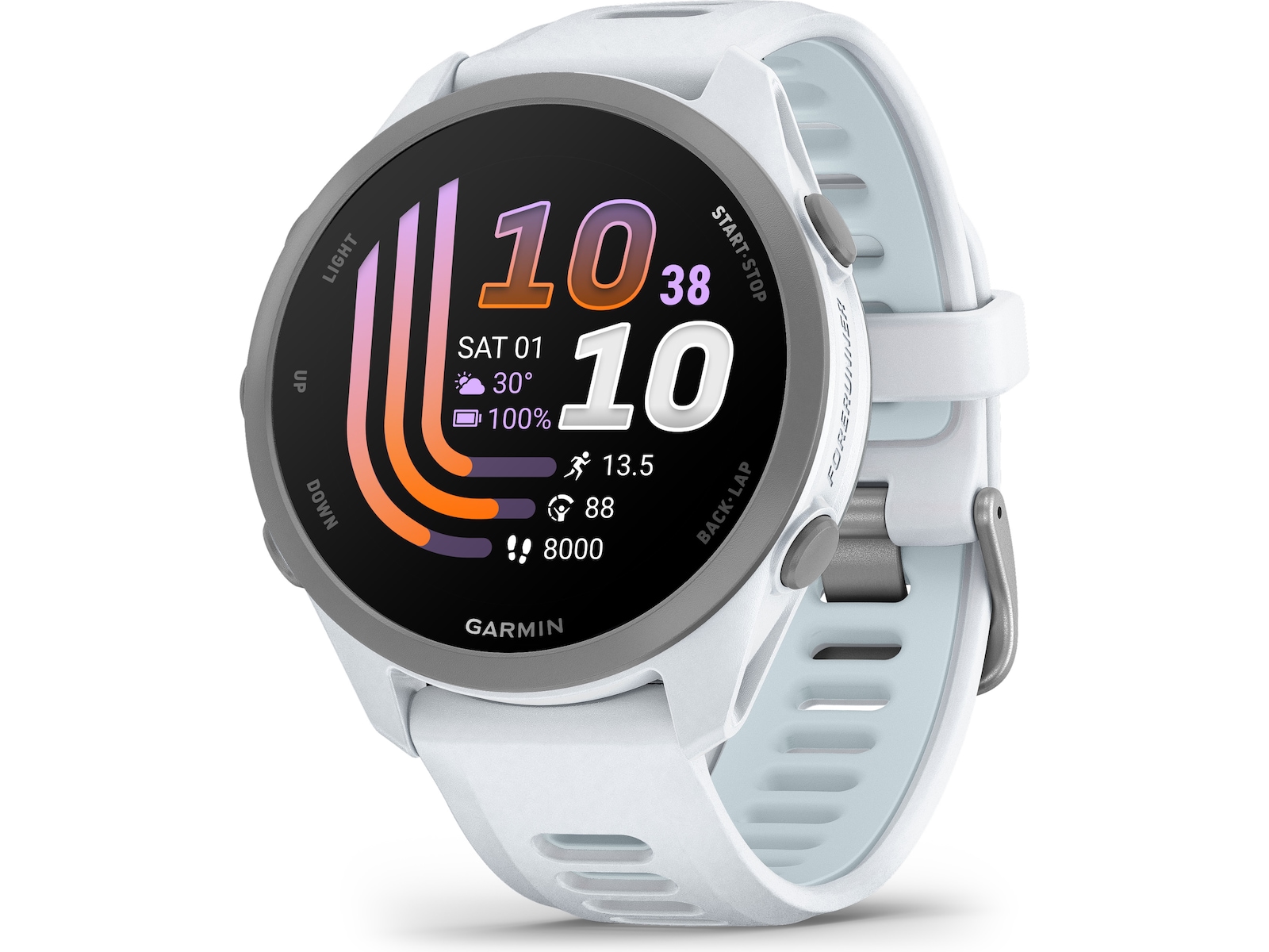Garmin Forerunner 170 42mm GPS (whitestone/cloud blue) -B-Grade Demo klokker