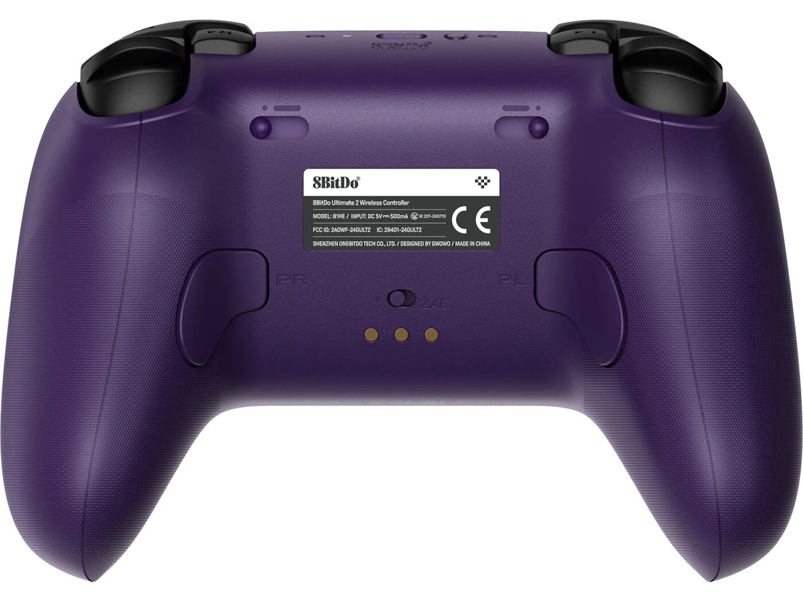 8BitDo Ultimate 2 Wireless 2.4G (Purple) Tilbehør til spillkonsoller
