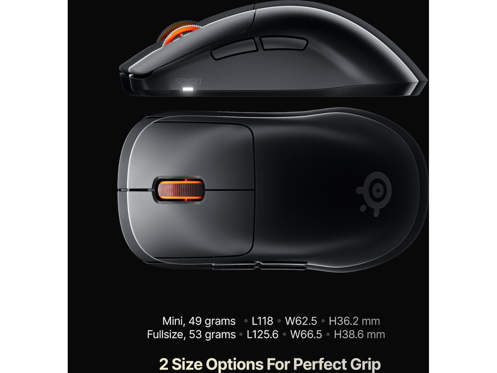 SteelSeries Sensei Pro Wireless (sort) Gamingmus