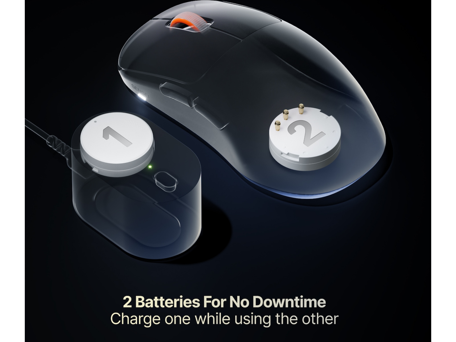 SteelSeries Sensei Pro Wireless Mini (hvit) Gamingmus