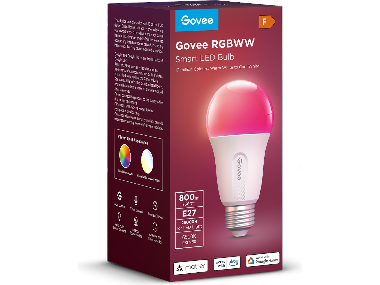 Govee WIFI & Bluetooth Smart Lyspære 800lm Lyspærer & LED-pærer