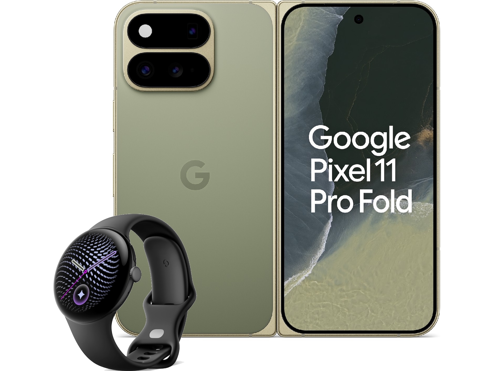 Google Pixel 11 Pro Fold 256GB (Olive) Mobiltelefoner
