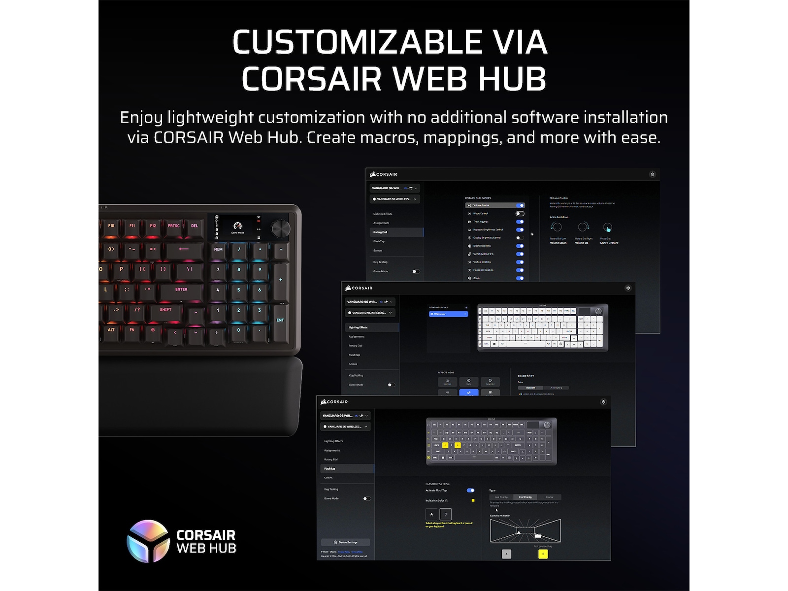 CORSAIR VANGUARD 96 WIRELESS Gaming Tastatur -B-Grade Demo tastatur