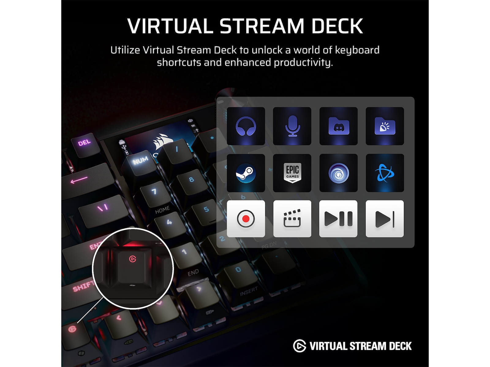 CORSAIR VANGUARD 96 WIRELESS Gaming Tastatur -B-Grade Demo tastatur