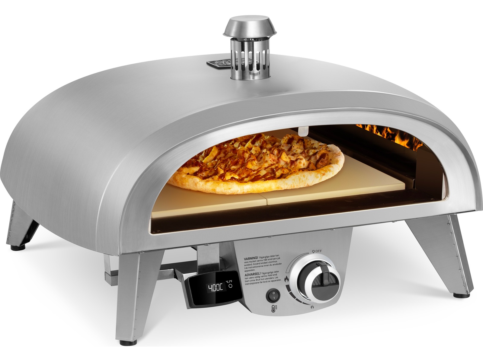 Austin and Barbeque Pizzaovn gass 8kW 45cm rustfritt stål -B-Grade Demo hjem & fritid