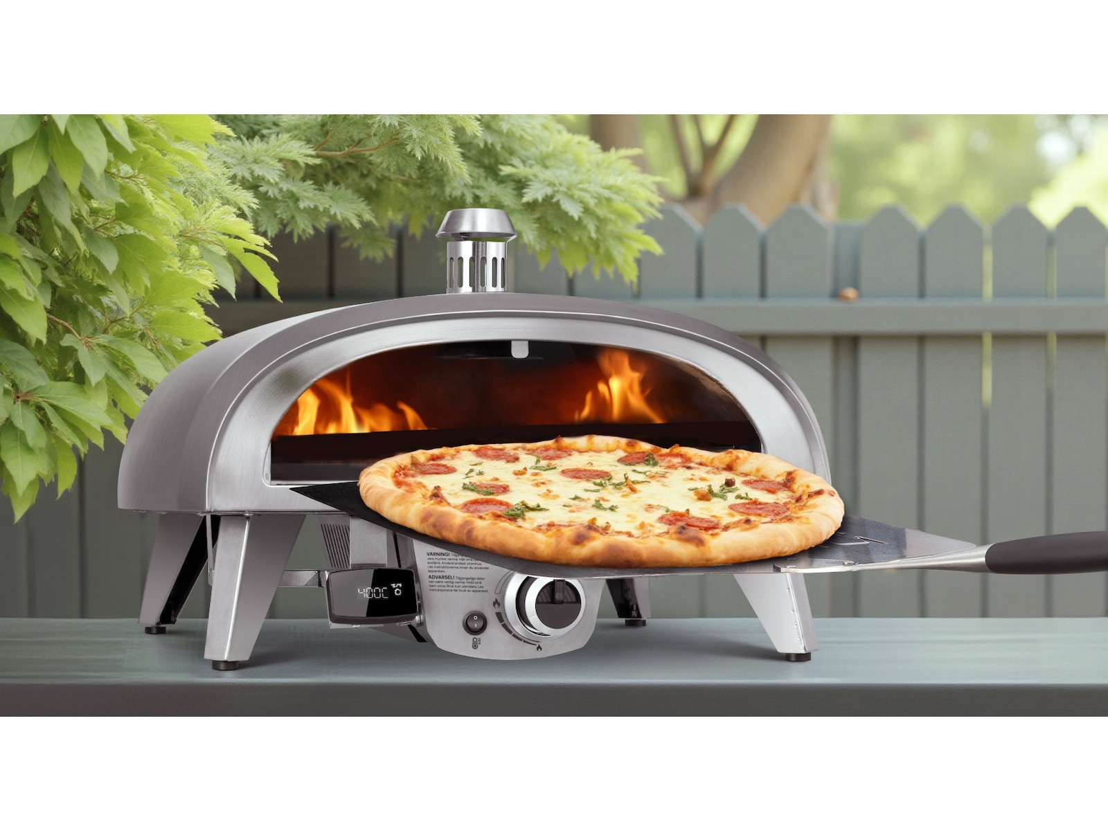Austin and Barbeque Pizzaovn gass 8kW 45cm rustfritt stål -B-Grade Demo hjem & fritid