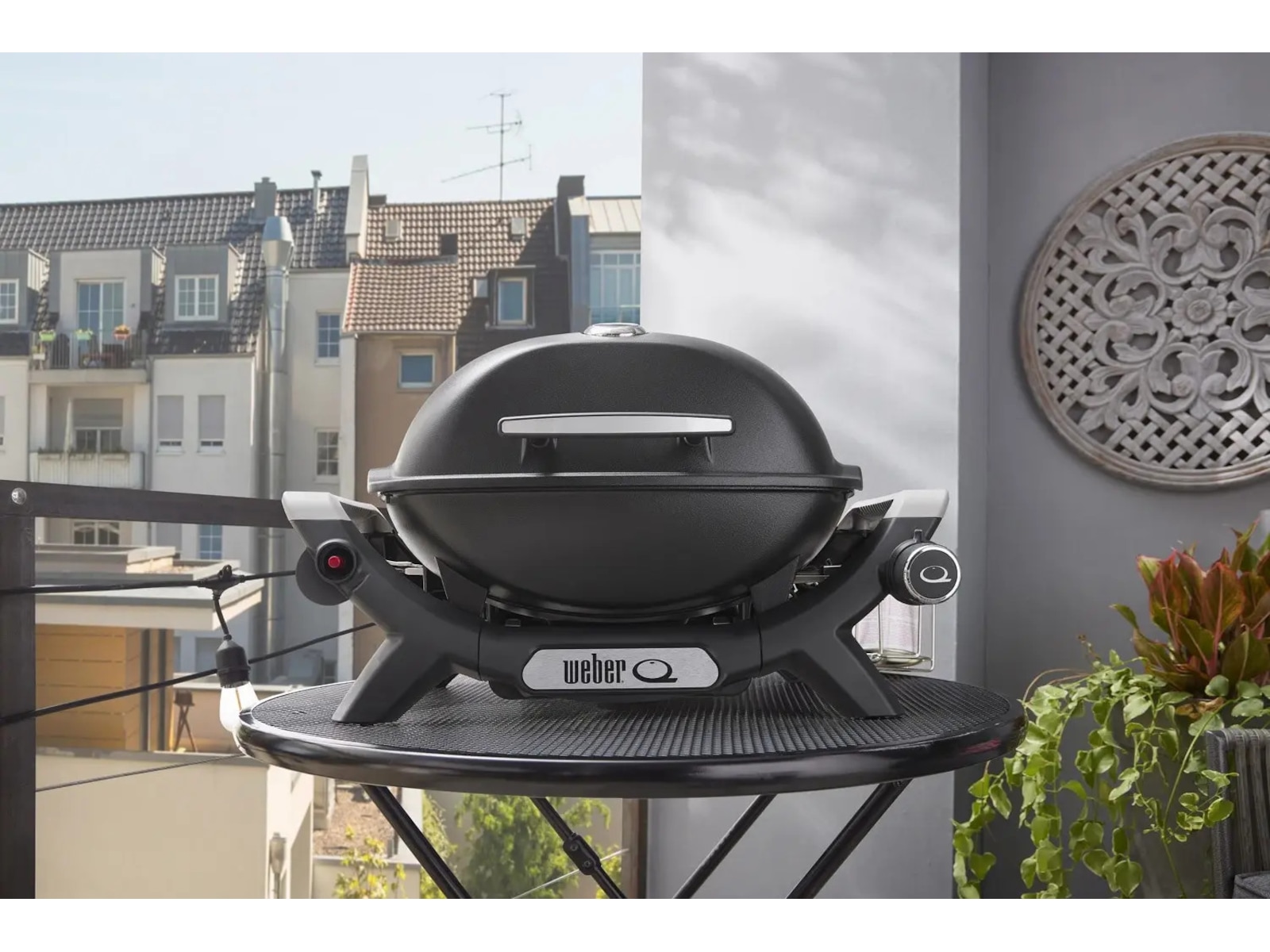 Weber Q1100N Gassgrill + Typhur Sync Quad Kjøttermometer Grill