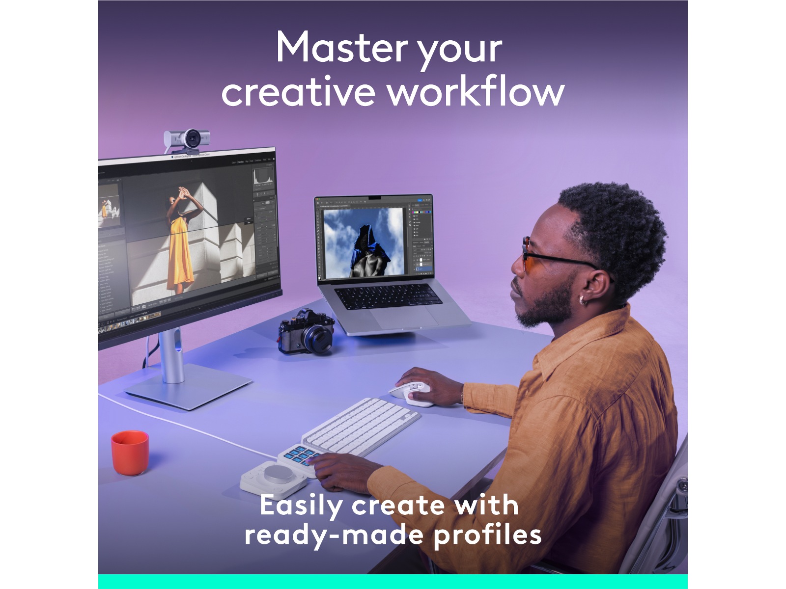Logitech MX Creative Console (grå) -B-Grade Demo tastatur