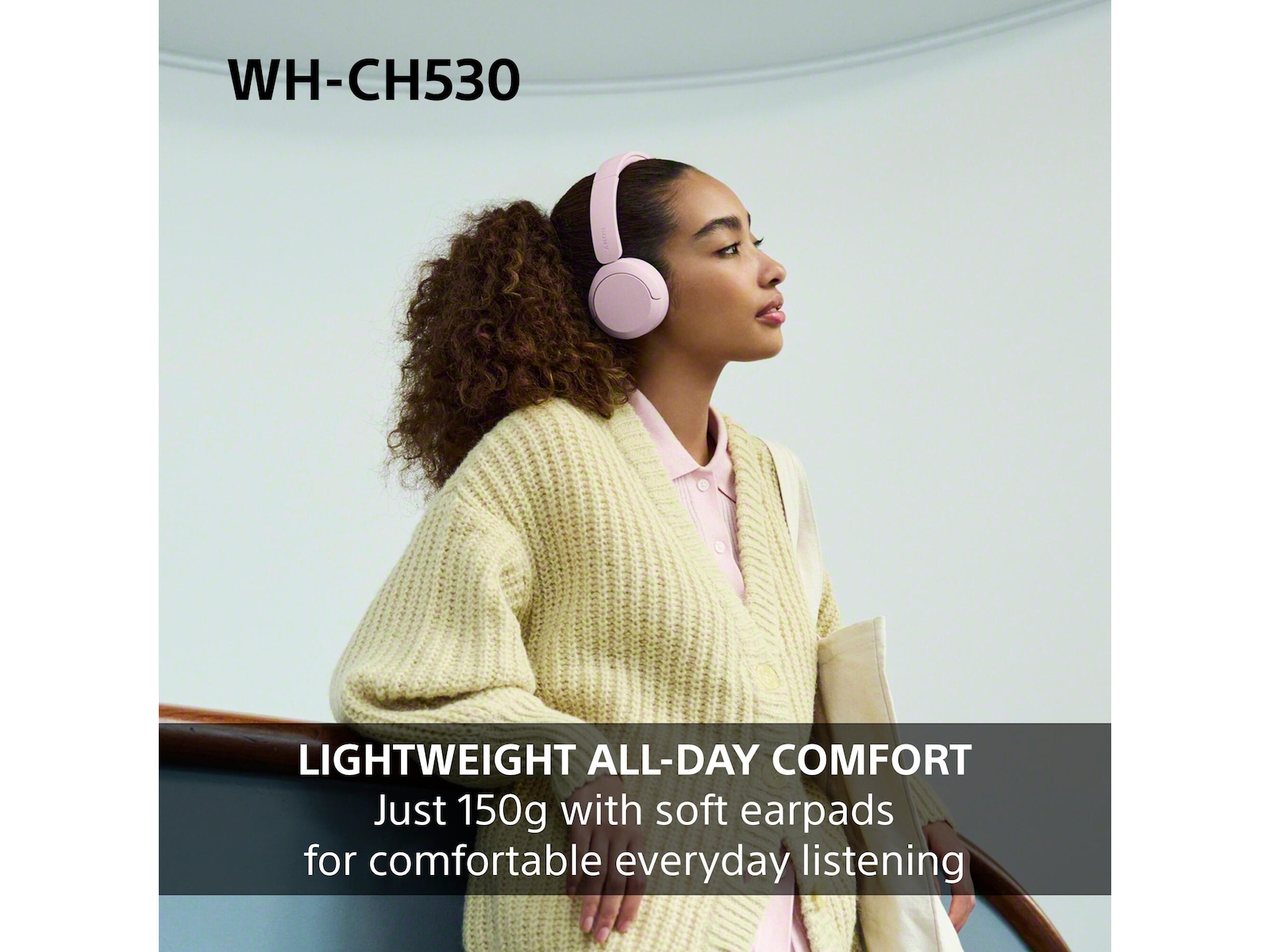 Sony WH-CH530 Trådløse Bluetooth Hodetelefoner (hvit) Hodetelefoner