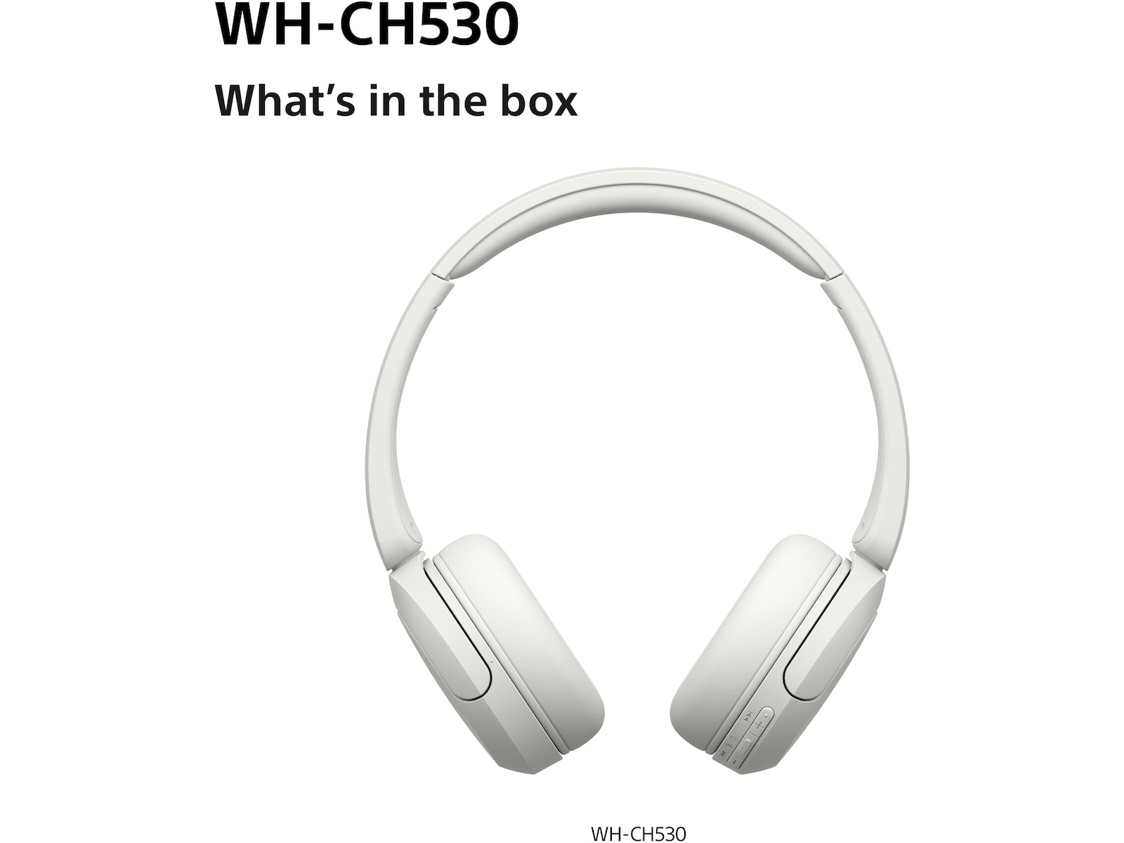 Sony WH-CH530 Trådløse Bluetooth Hodetelefoner (hvit) Hodetelefoner
