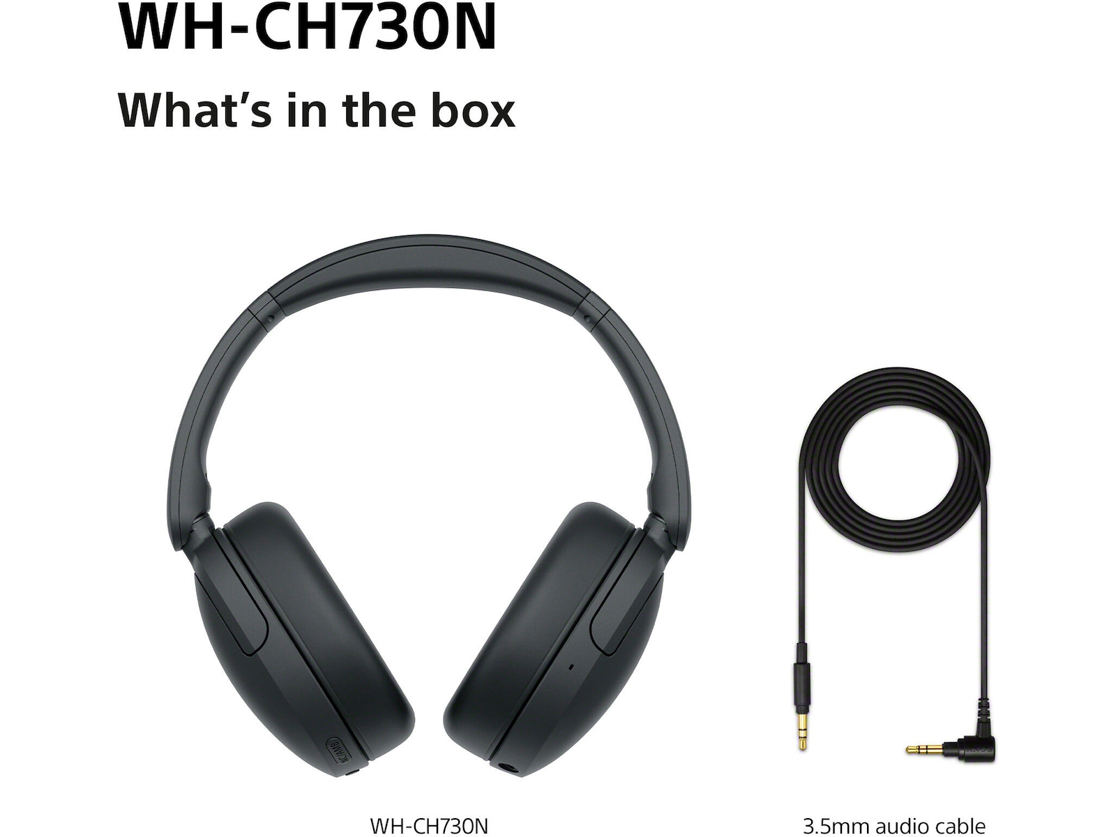 Sony WH-CH730N Trådløse Hodetelefoner (sort) Hodetelefoner