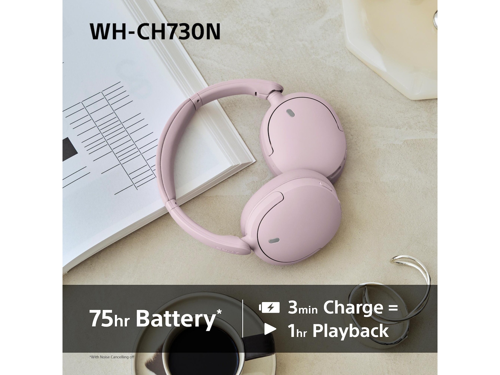 Sony WH-CH730N Trådløse Støydempende Hodetelefoner (blå) Hodetelefoner