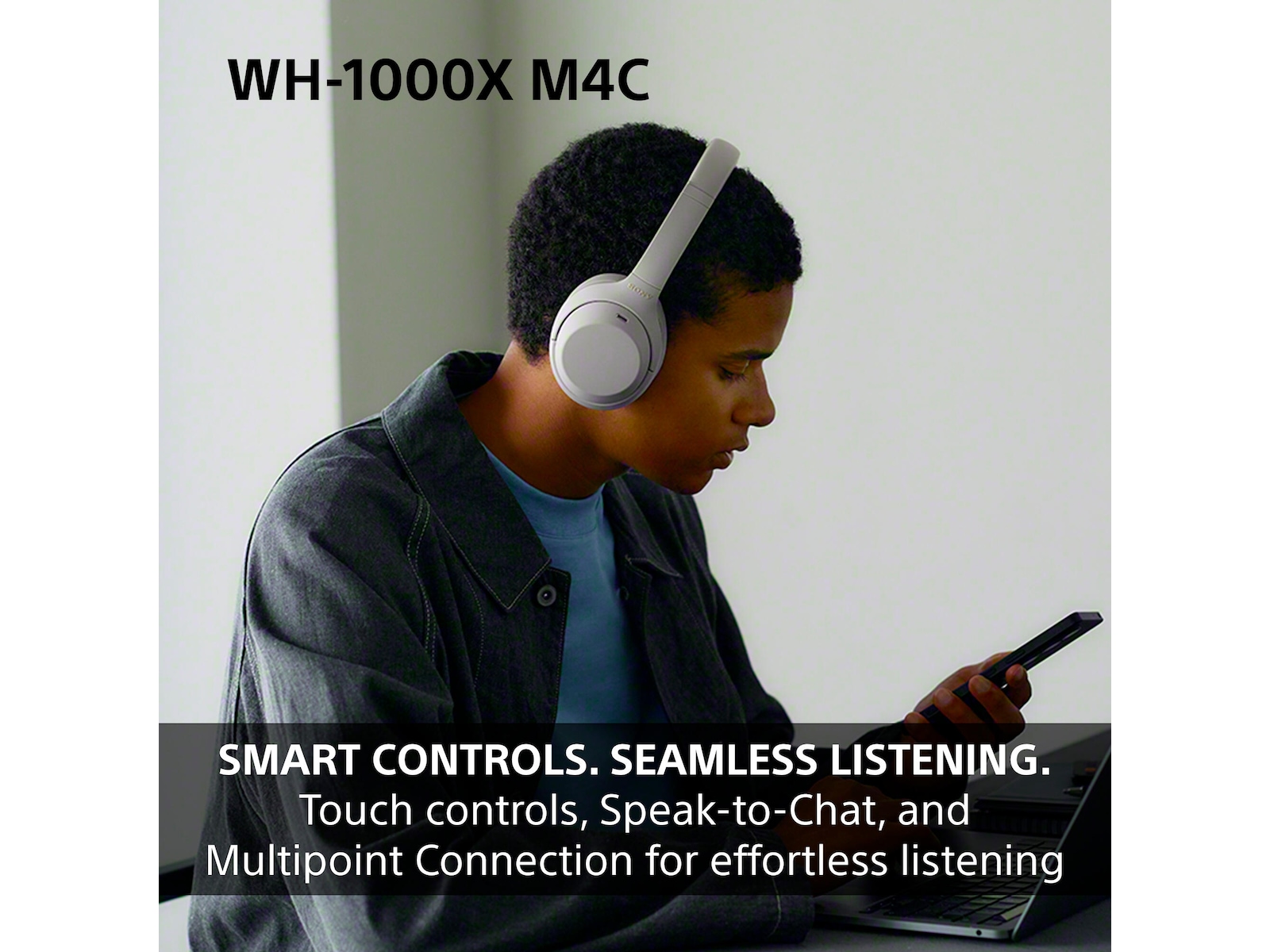Sony WH-1000XM4C trådløse hodetelefoner (lavender) Hodetelefoner