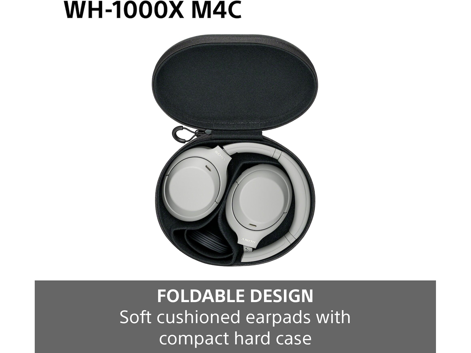 Sony WH-1000XM4C trådløse hodetelefoner (platinum silver) Hodetelefoner