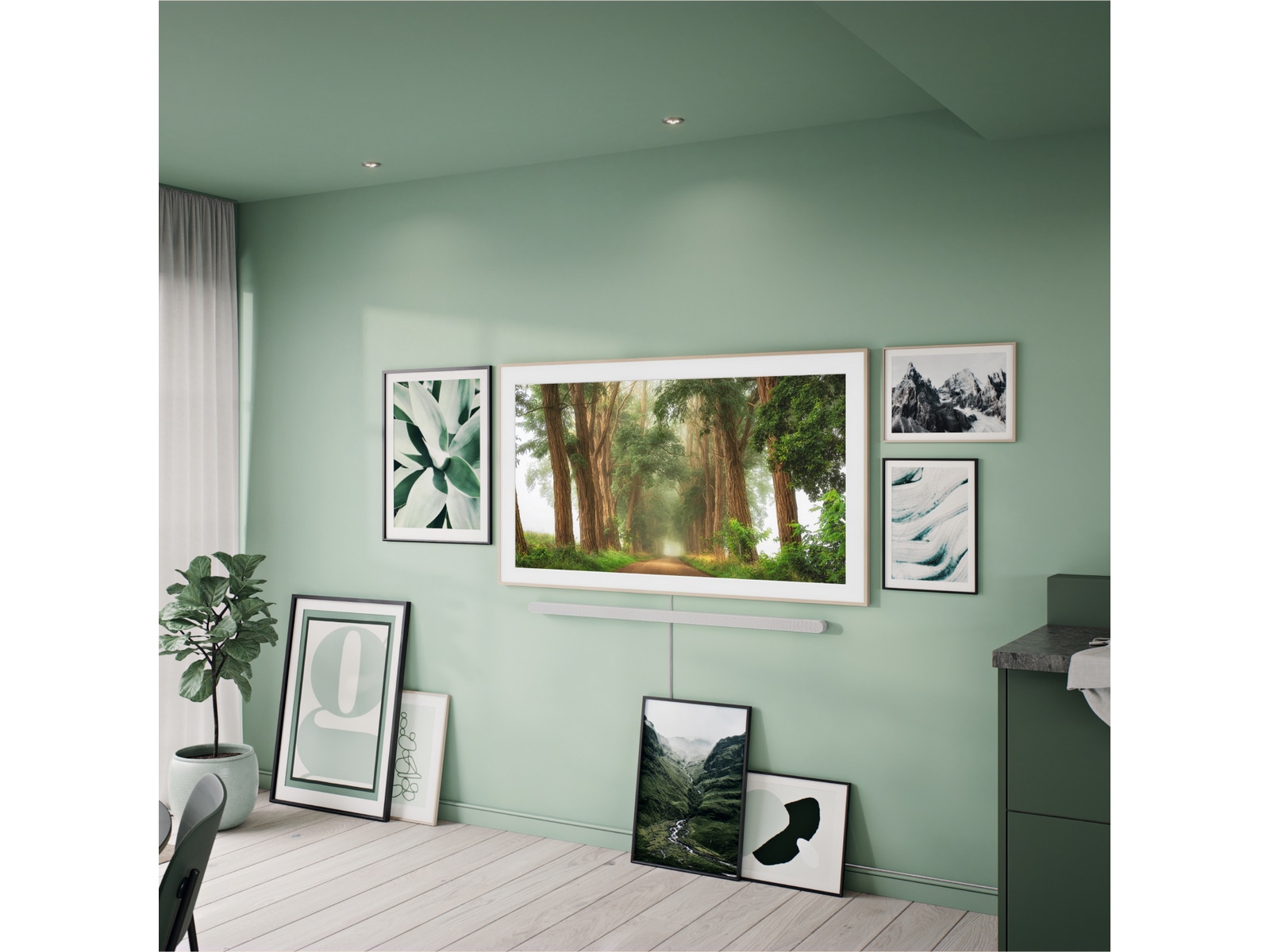 Samsung 32" LS03C The Frame (2023) + sand gold ramme 20 - 49 tommer TV