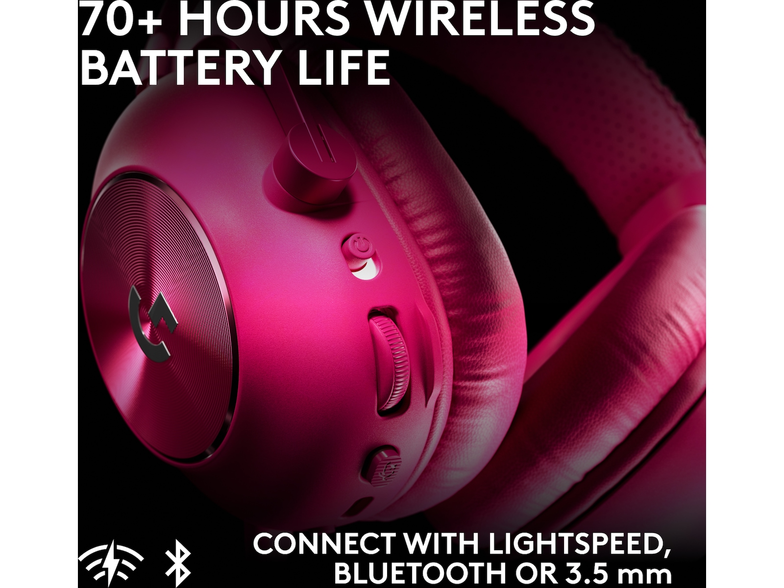 Logitech G PRO X3 LIGHTSPEED trådløst gaming headset (magneta) Gamingheadset