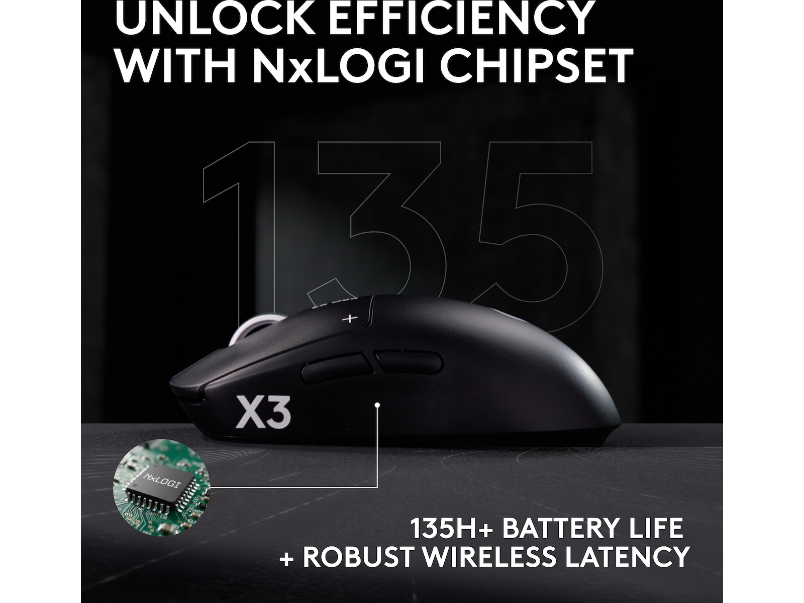 Logitech G PRO X3 SUPERSTRIKE trådløs gamingmus (sort) Gamingmus