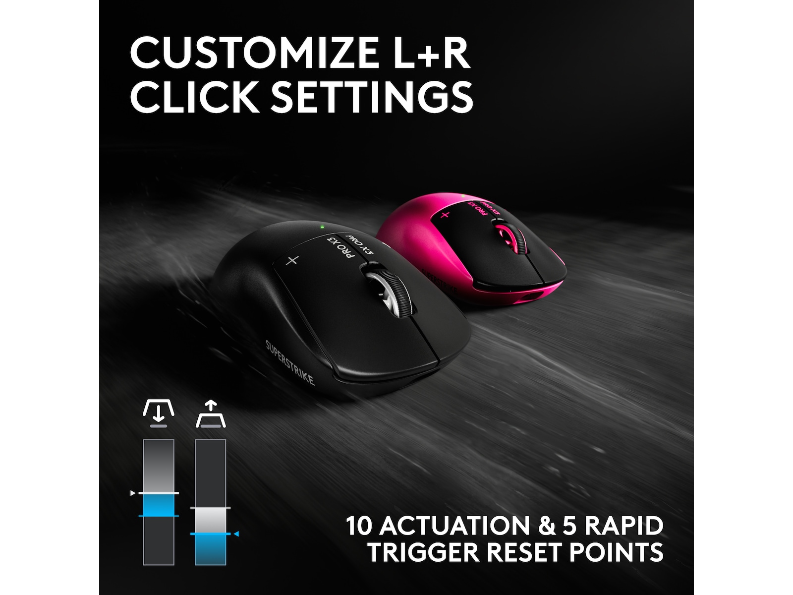 Logitech G PRO X3 SUPERSTRIKE trådløs gamingmus (sort) Gamingmus
