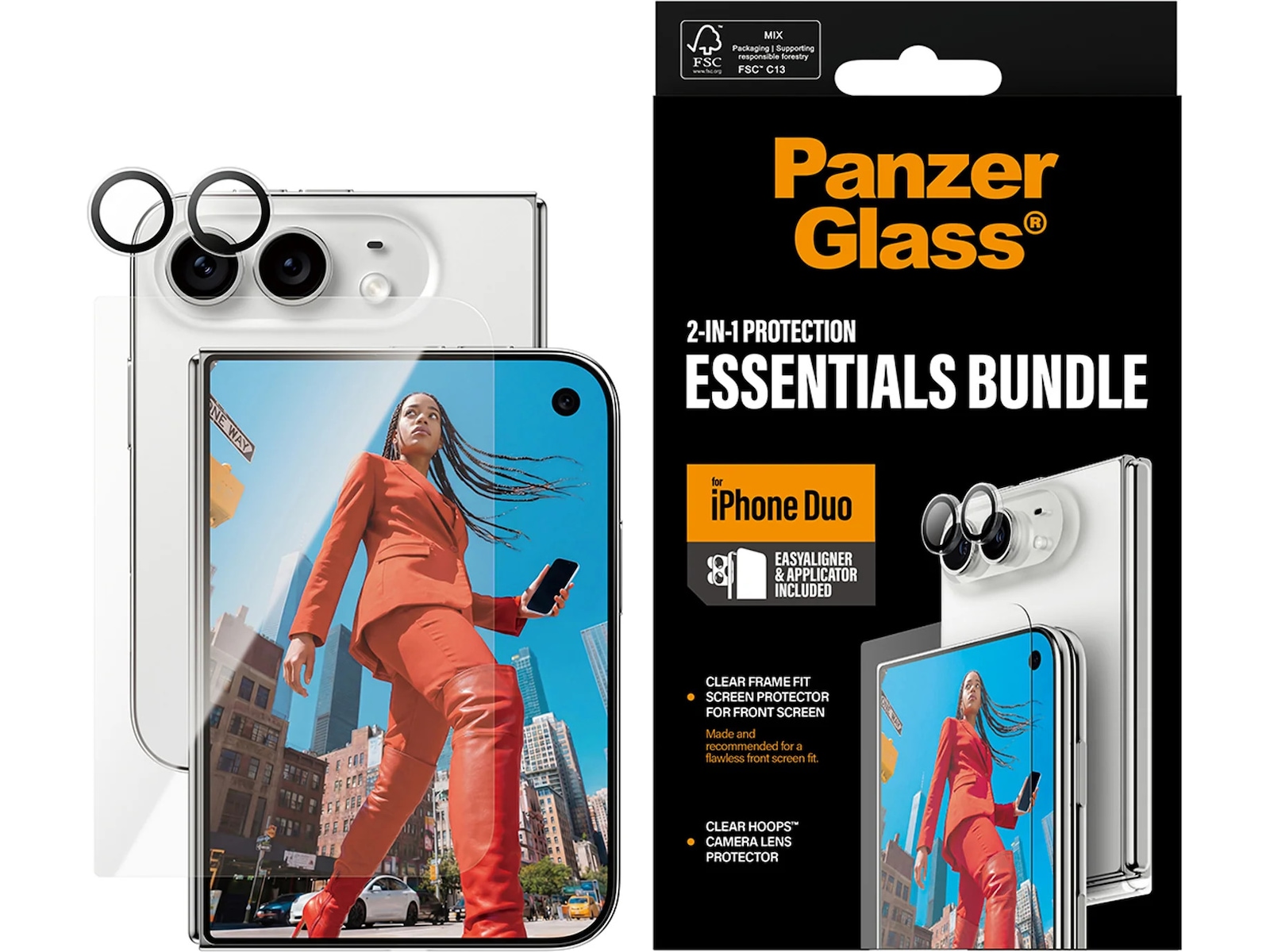 PanzerGlass iPhone Duo 2-in-1 Essentials Bundle Mobildeksel
