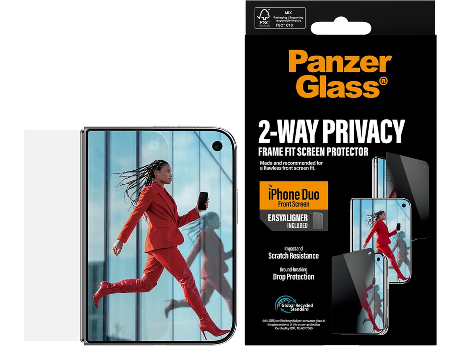 PanzerGlass iPhone Duo Privacy Skjermbeskytter Skjermbeskytter