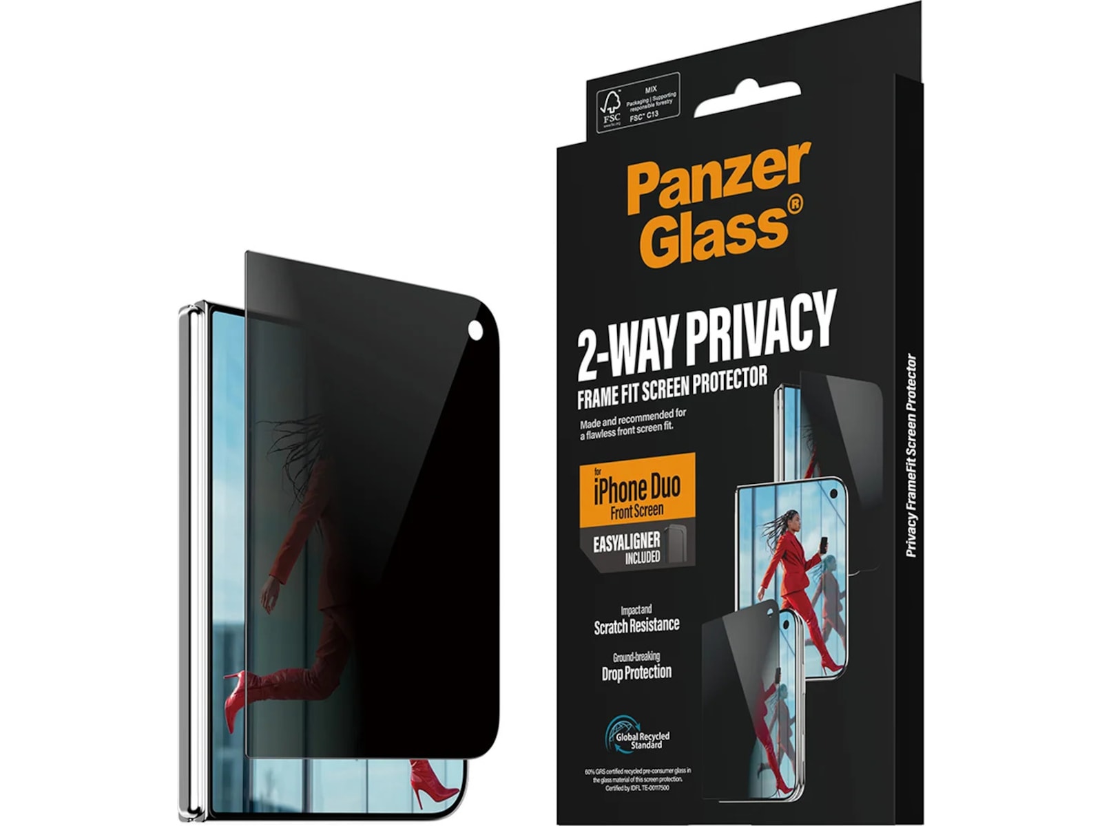 PanzerGlass iPhone Duo Privacy Skjermbeskytter Skjermbeskytter