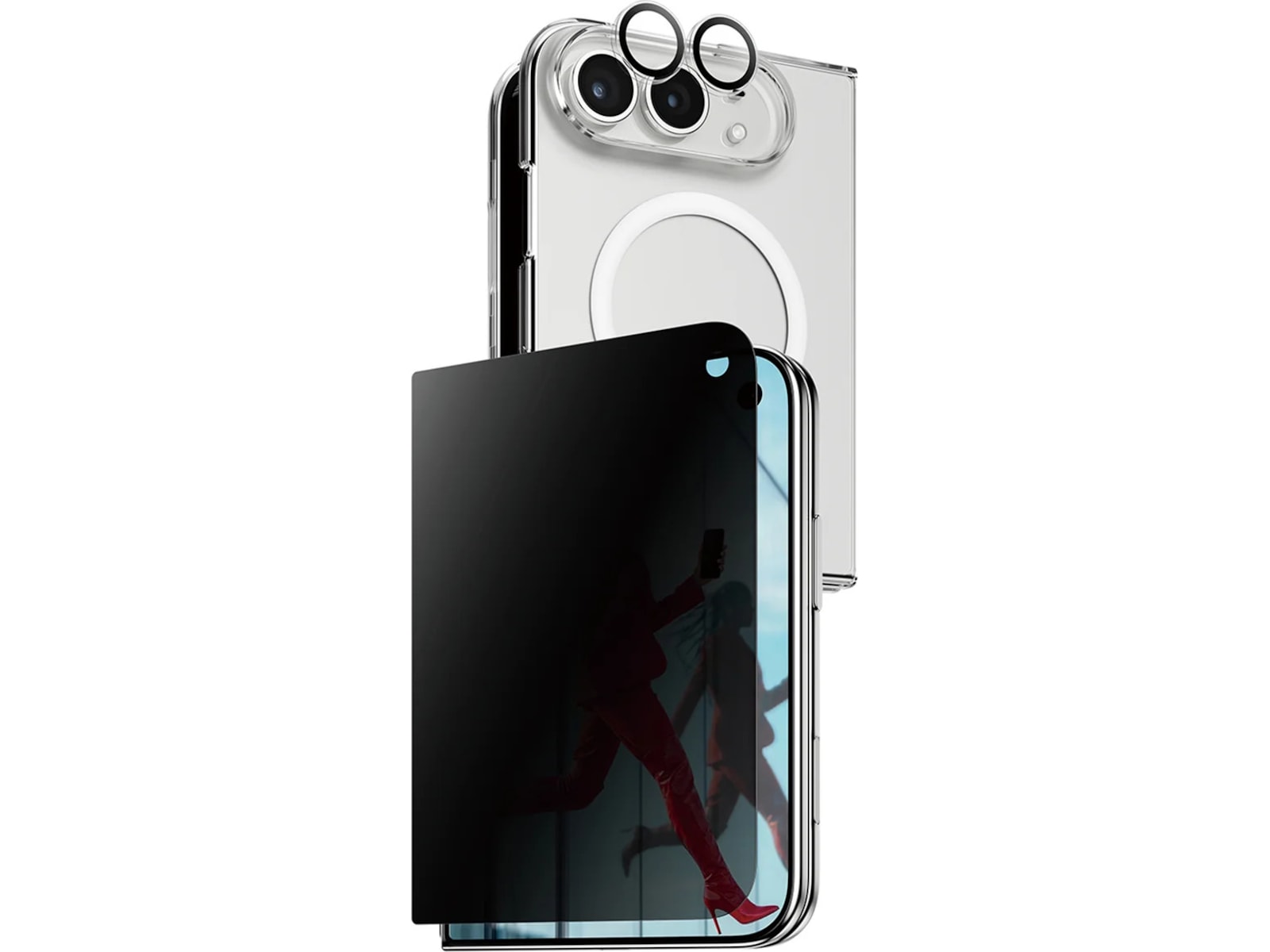 PanzerGlass CARE iPhone Duo Privacy 3-in-1 Bundle Mobildeksel