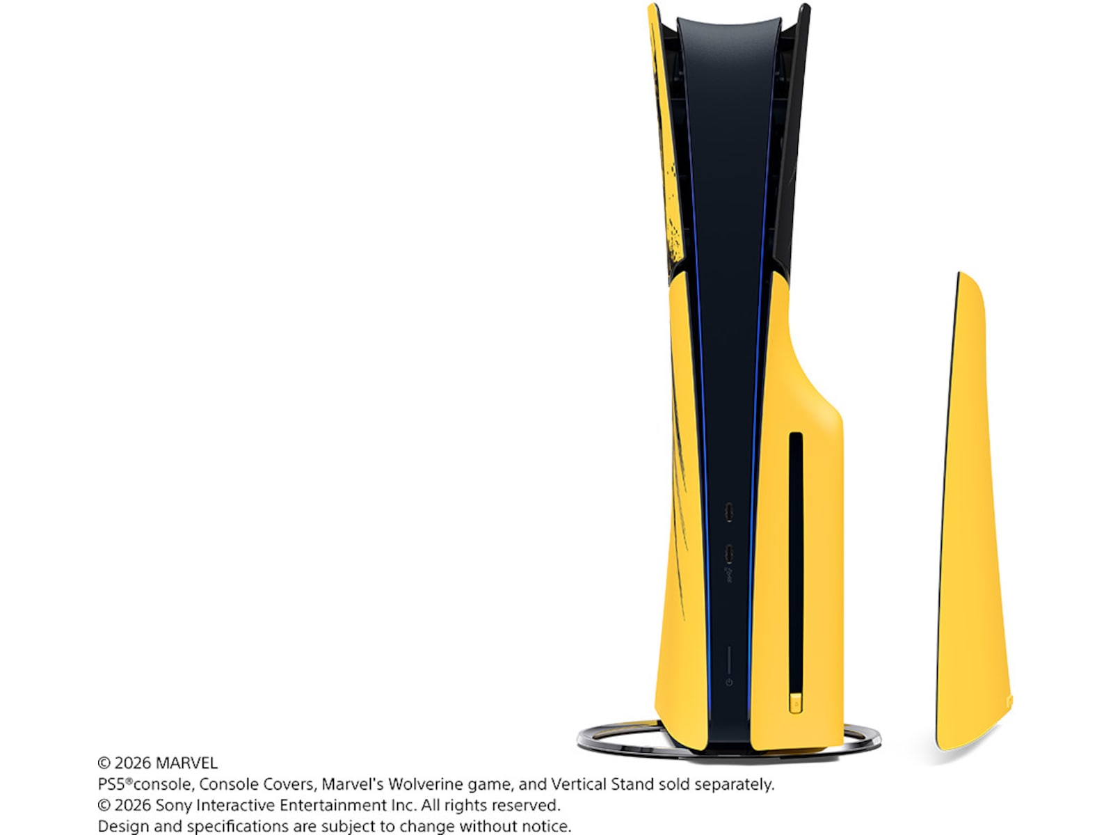 PS5 Console Cover (Slim) Wolverine YELLOW Tilbehør til spillkonsoller