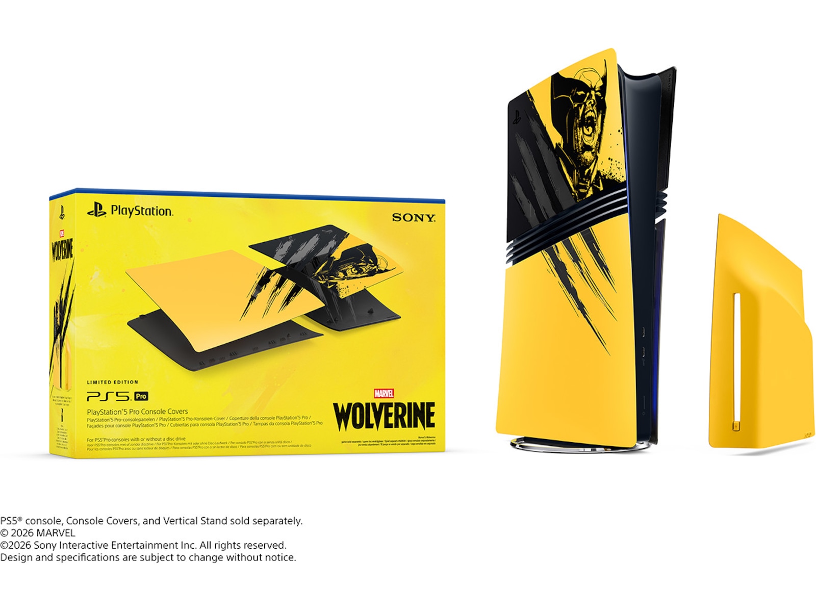 PS5 Pro Console Cover Wolverine YELLOW Tilbehør til spillkonsoller