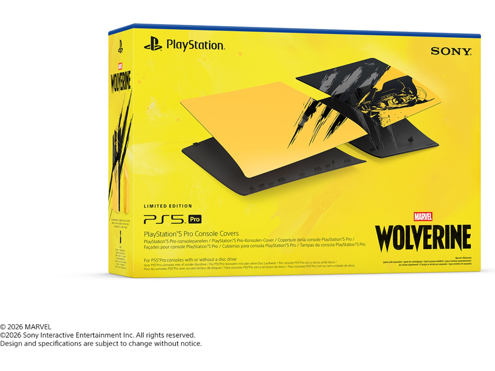 PS5 Pro Console Cover Wolverine YELLOW Tilbehør til spillkonsoller