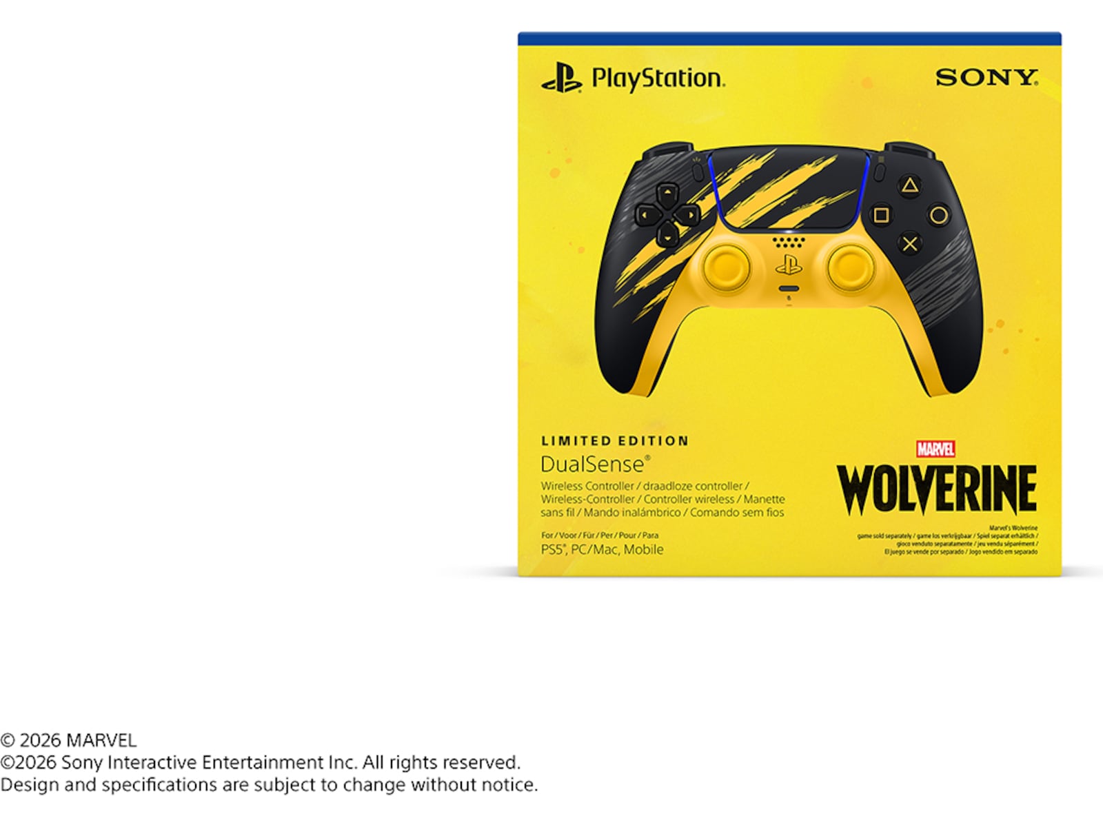 DualSense Wolverine Battle YELLOW LE Tilbehør til spillkonsoller