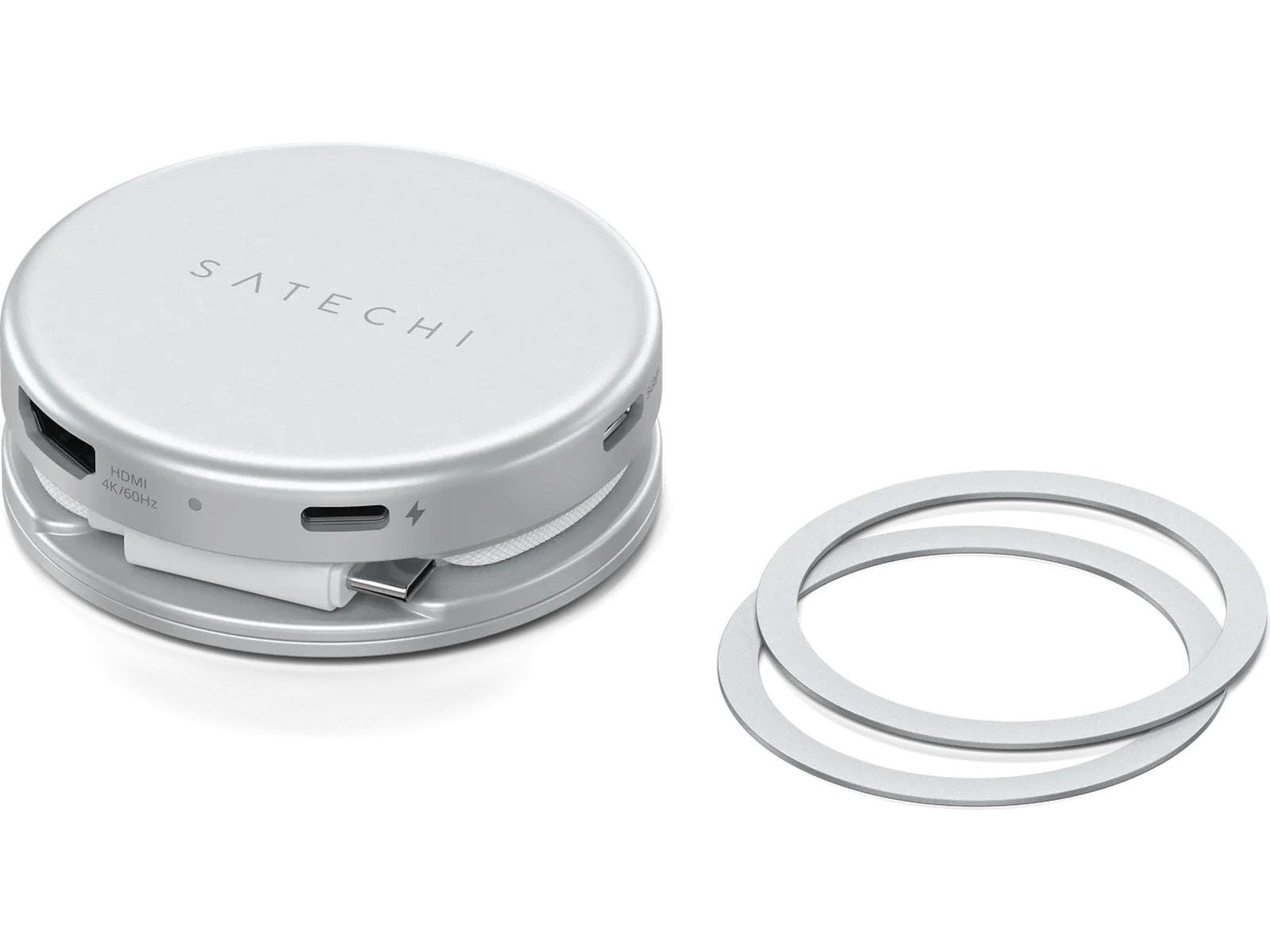 Satechi OntheGo 5-i-1 Multiport Adapter (Silver) Dockingstasjon & USB-HUB