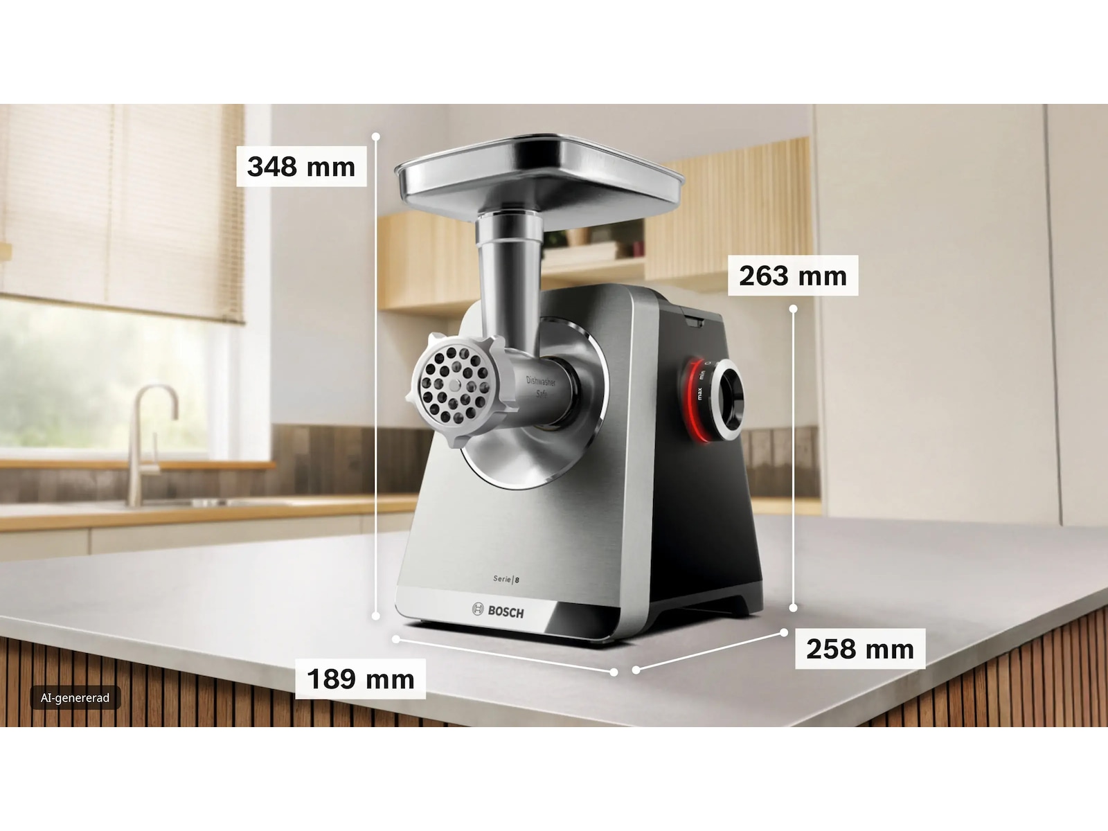 Bosch Serie 8 Kjøttkvern MultiPower 2500 W Rustfritt stål Andre kjøkkenapparater