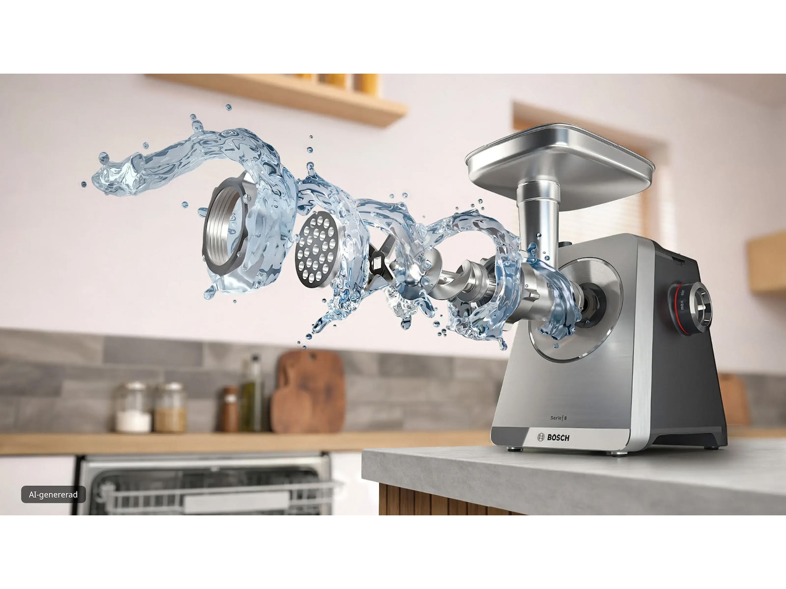 Bosch Serie 8 Kjøttkvern MultiPower 2500 W Rustfritt stål Andre kjøkkenapparater