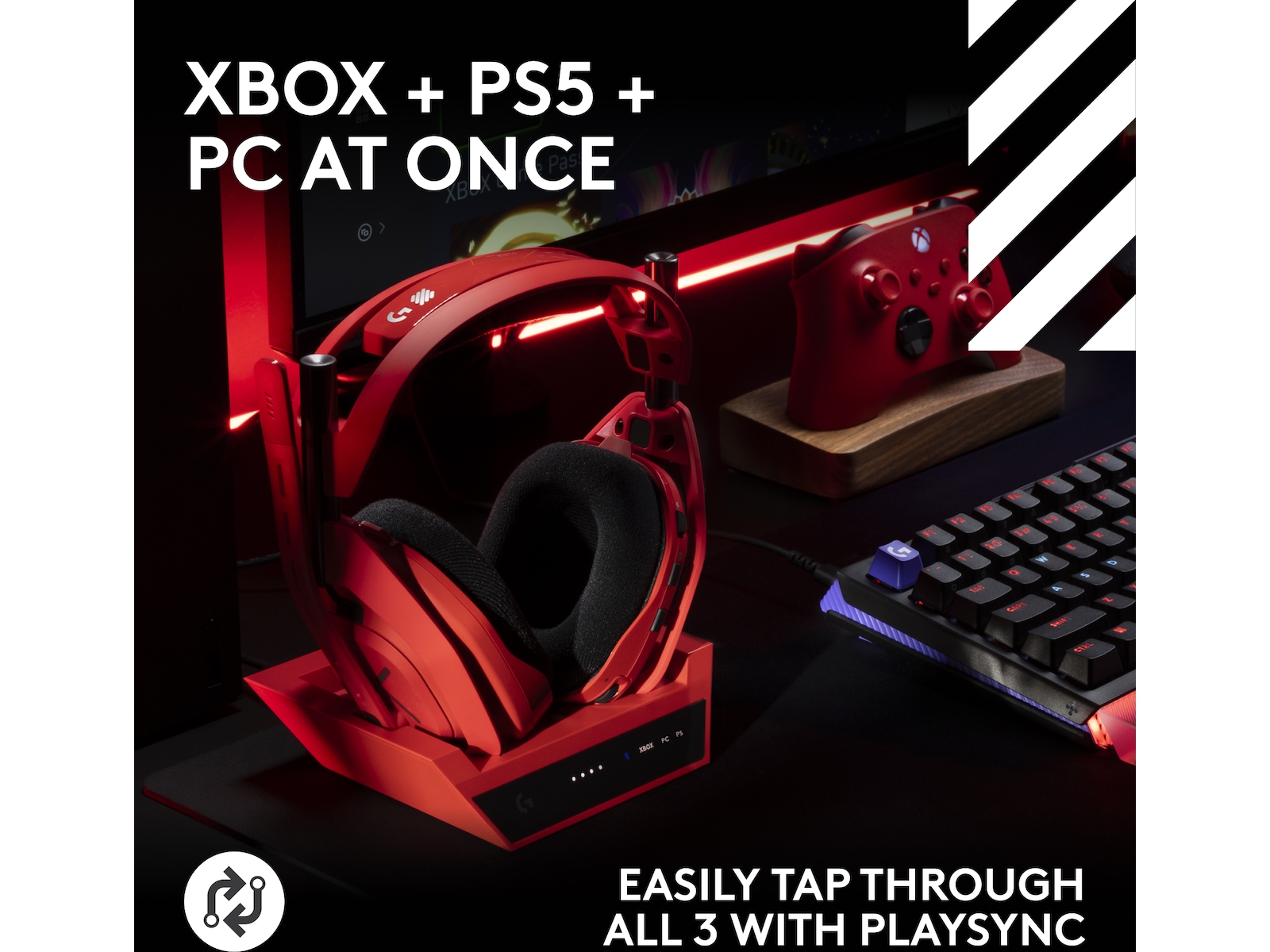 Logitech A50X Gamingheadsett Vivid Red Gamingheadset