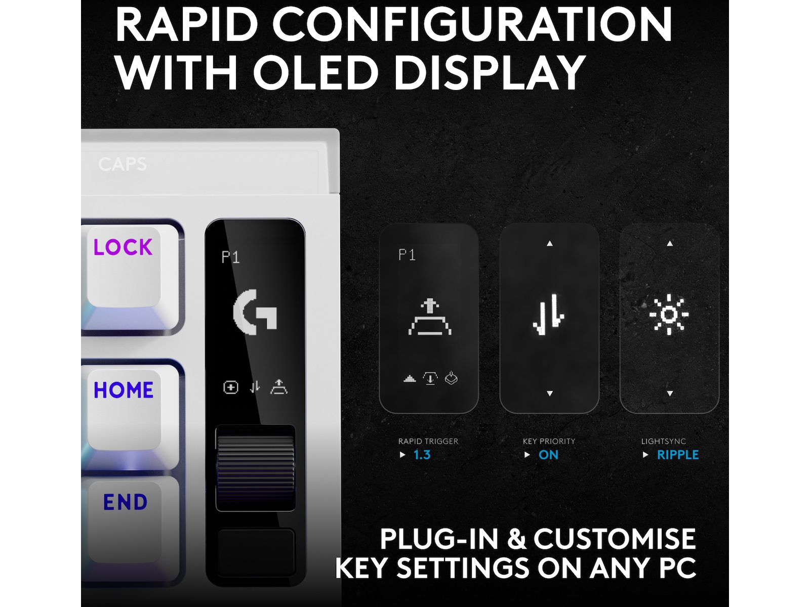 Logitech PRO X2 RAPID Tastatur (hvit) Gamingtastatur
