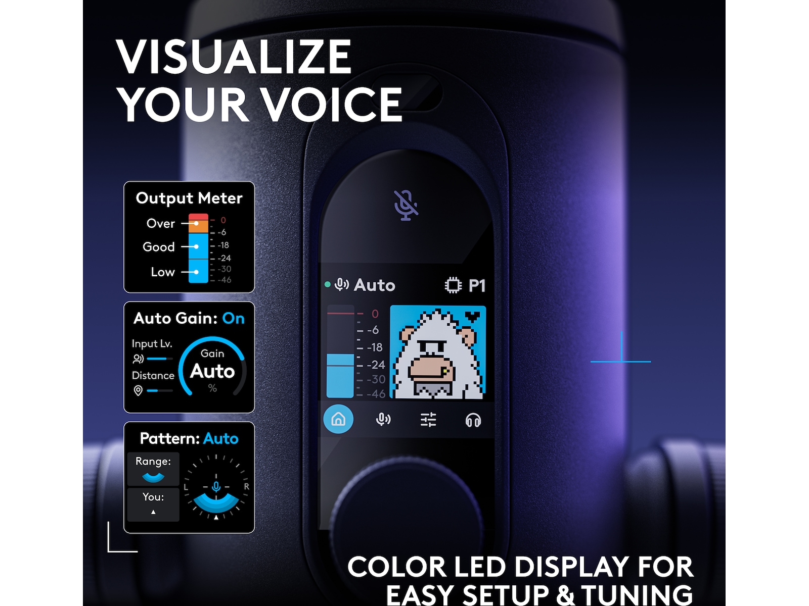 Logitech G Yeti 2 bordmikrofon (sort) Mikrofon