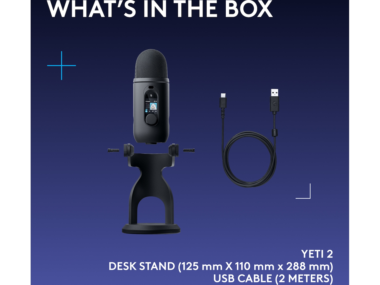 Logitech G Yeti 2 bordmikrofon (sort) Mikrofon