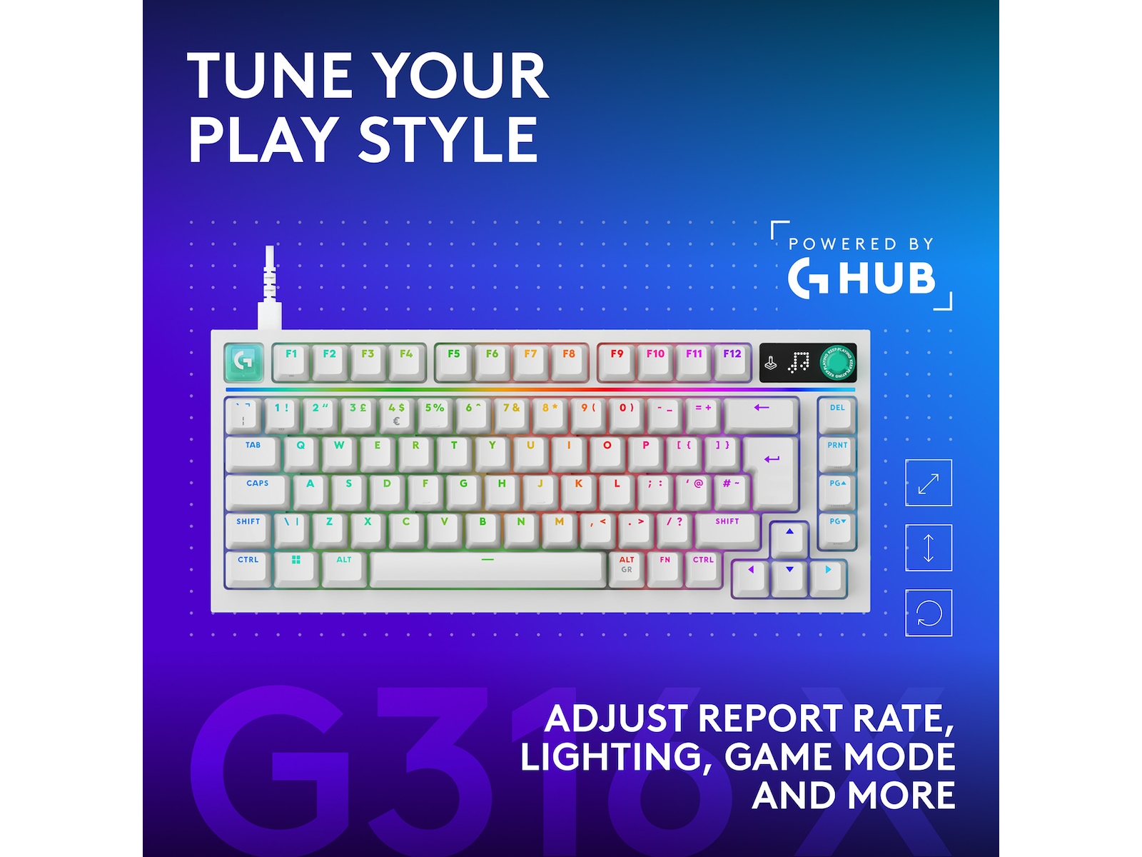 Logitech G316 X 75-spilltastatur Gamingtastatur