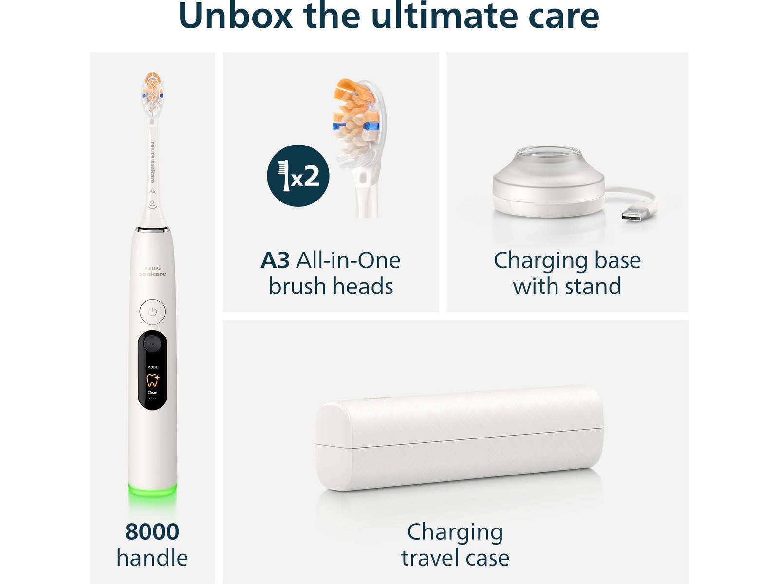 Philips Sonicare DiamondClean 8000 elektrisk tannbørste Elektriske tannbørster