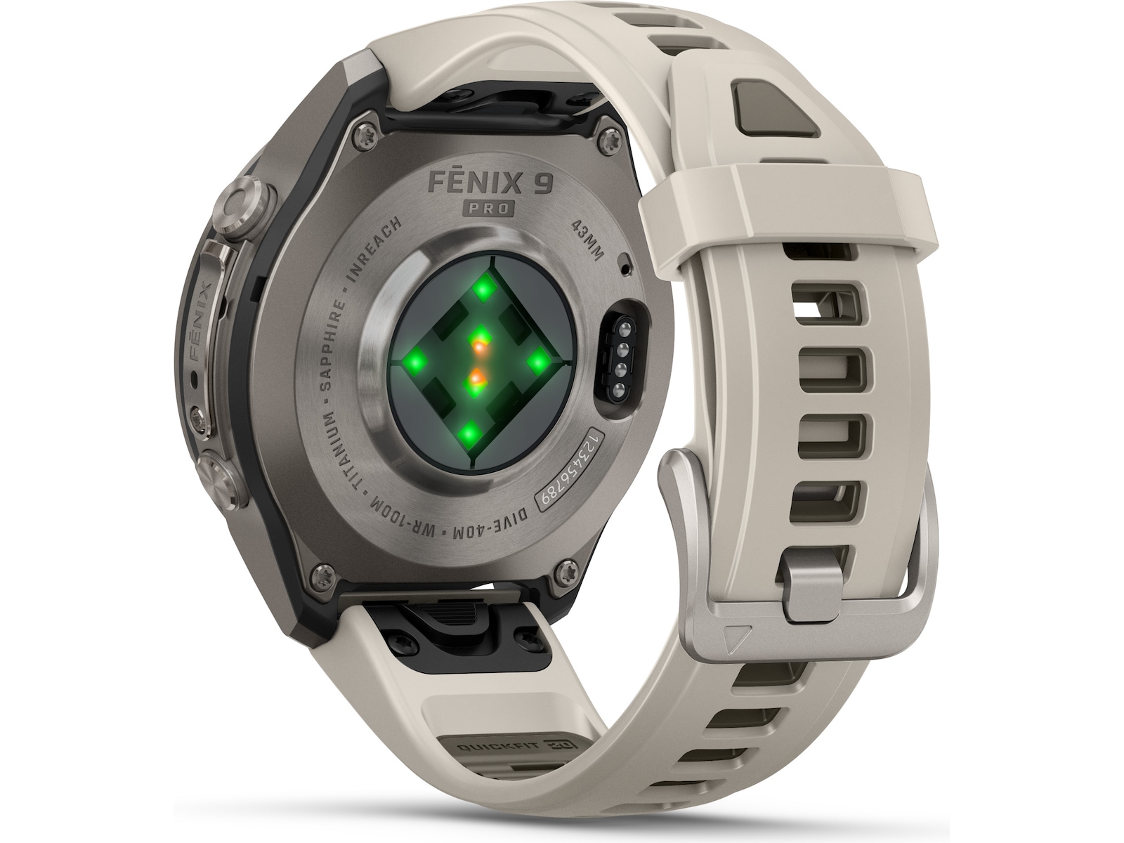 Garmin Fenix 9 Pro InReach 43mm GPS (fog gray/dark sandstone) Smartklokker