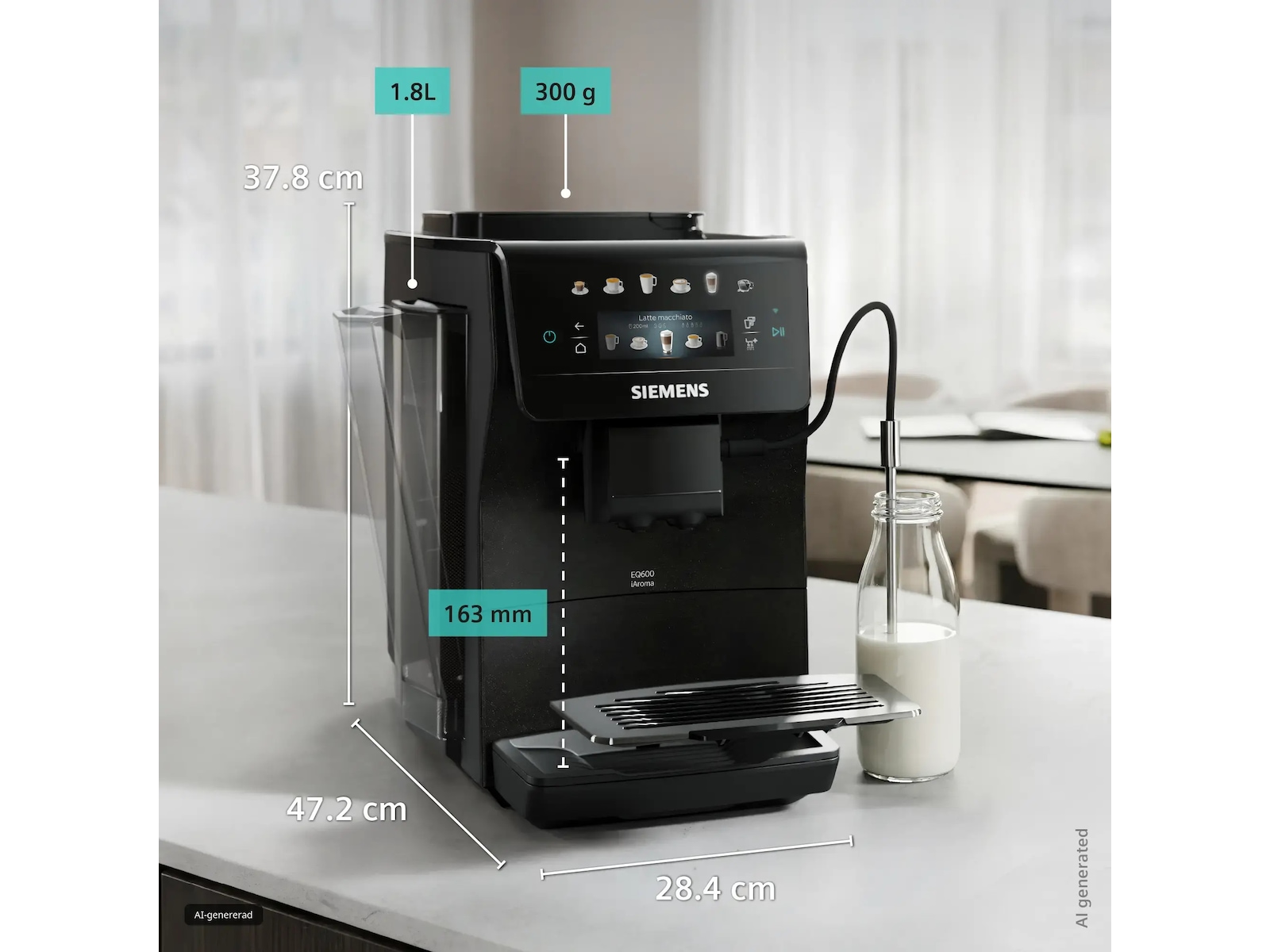 Helautomatisk kaffemaskin EQ600 iAroma Espressomaskiner