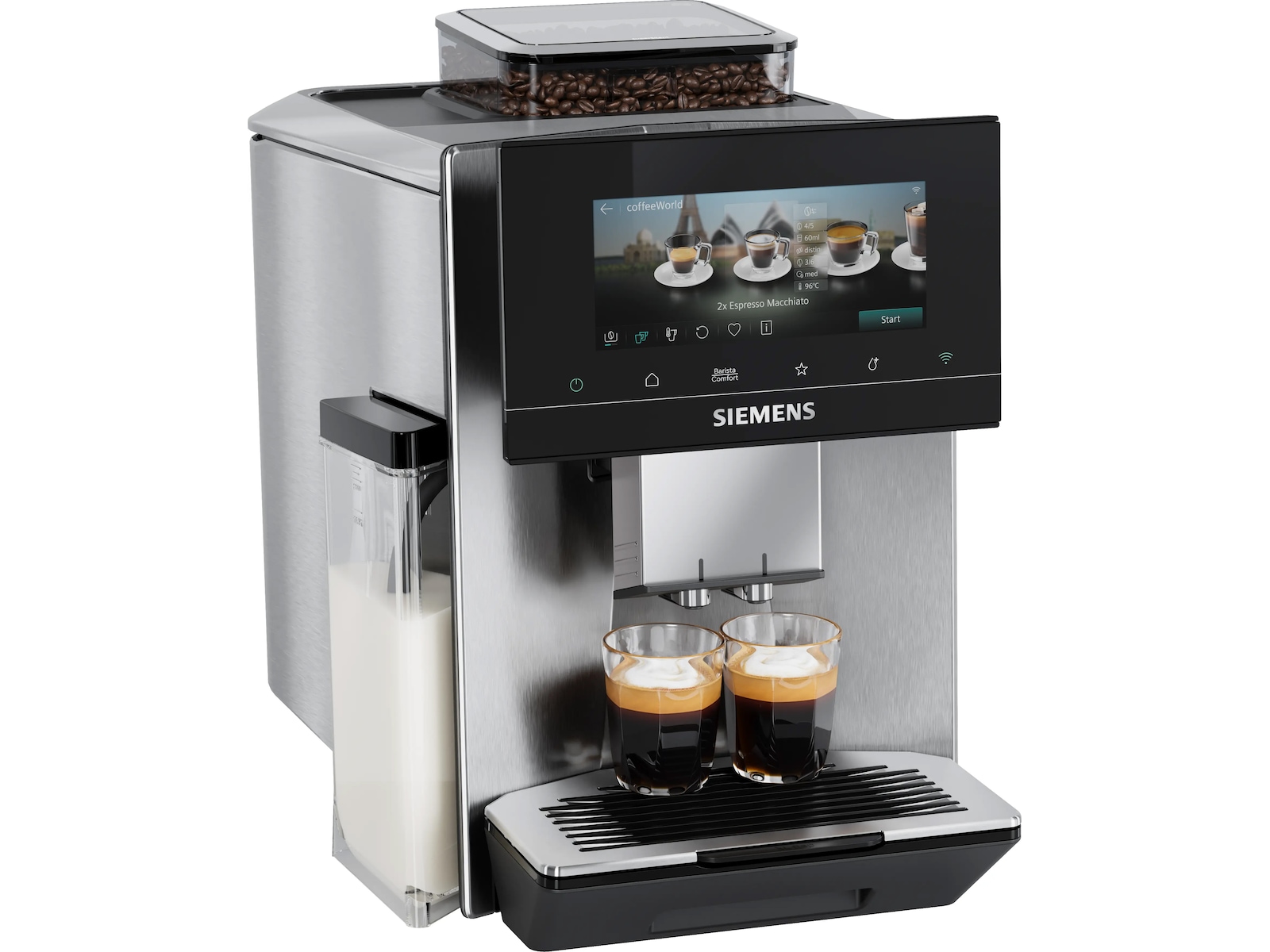 Siemens EQ900 iAroma Helautomatisk kaffemaskin Rustfritt stål Espressomaskiner