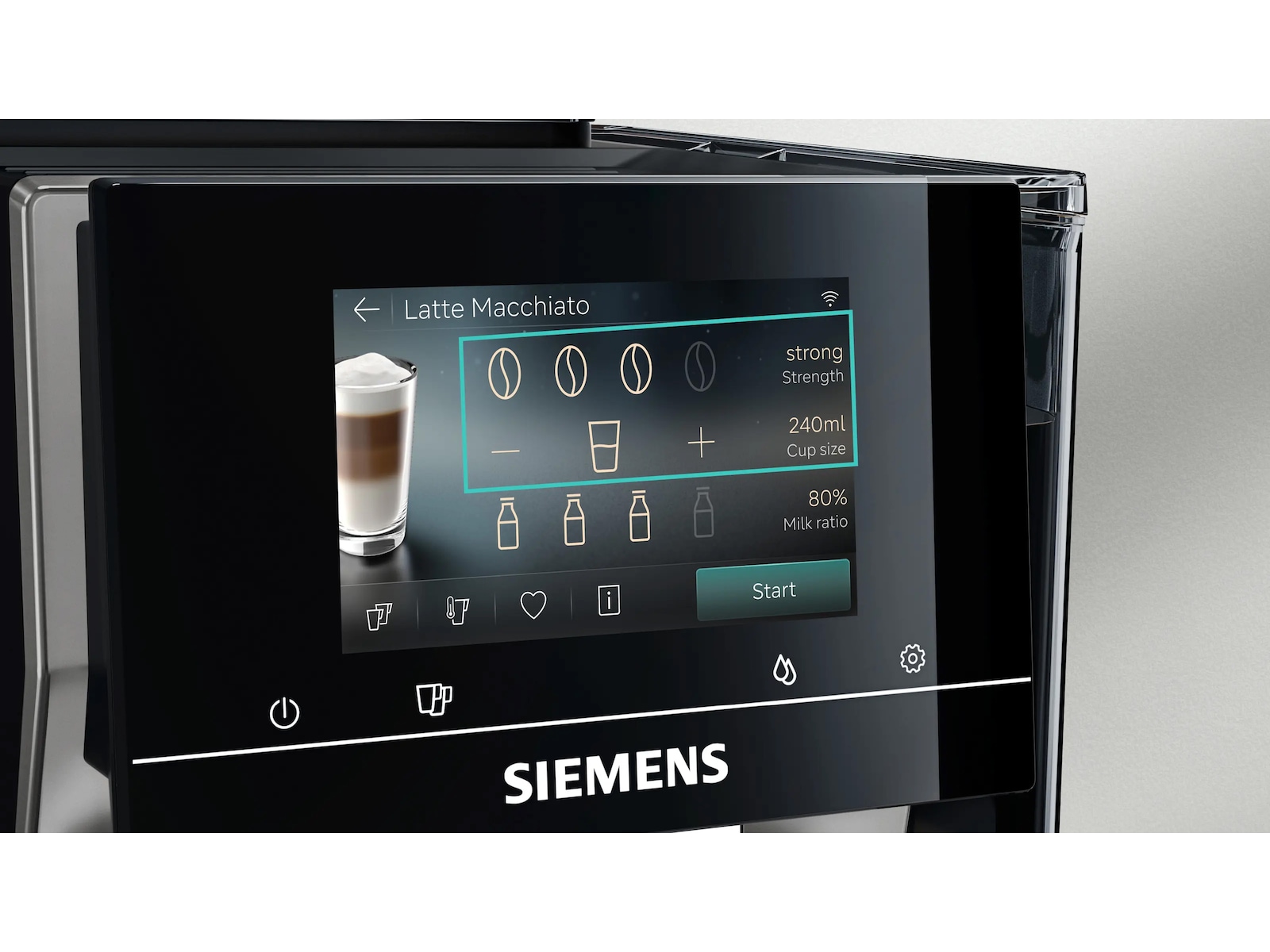 Siemens EQ700 iAroma Helautomatisk kaffemaskin Inox (silver metallic) Espressomaskiner