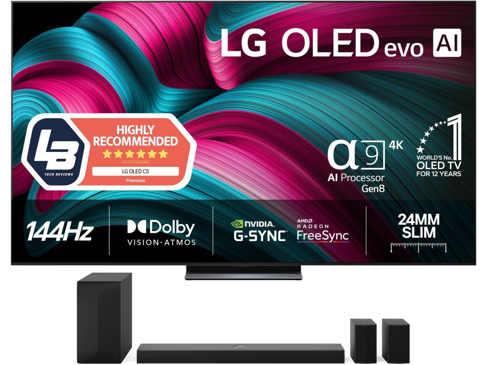 LG 55" C5 AI 4K OLED Smart TV (2025) 50 - 59 tommer TV