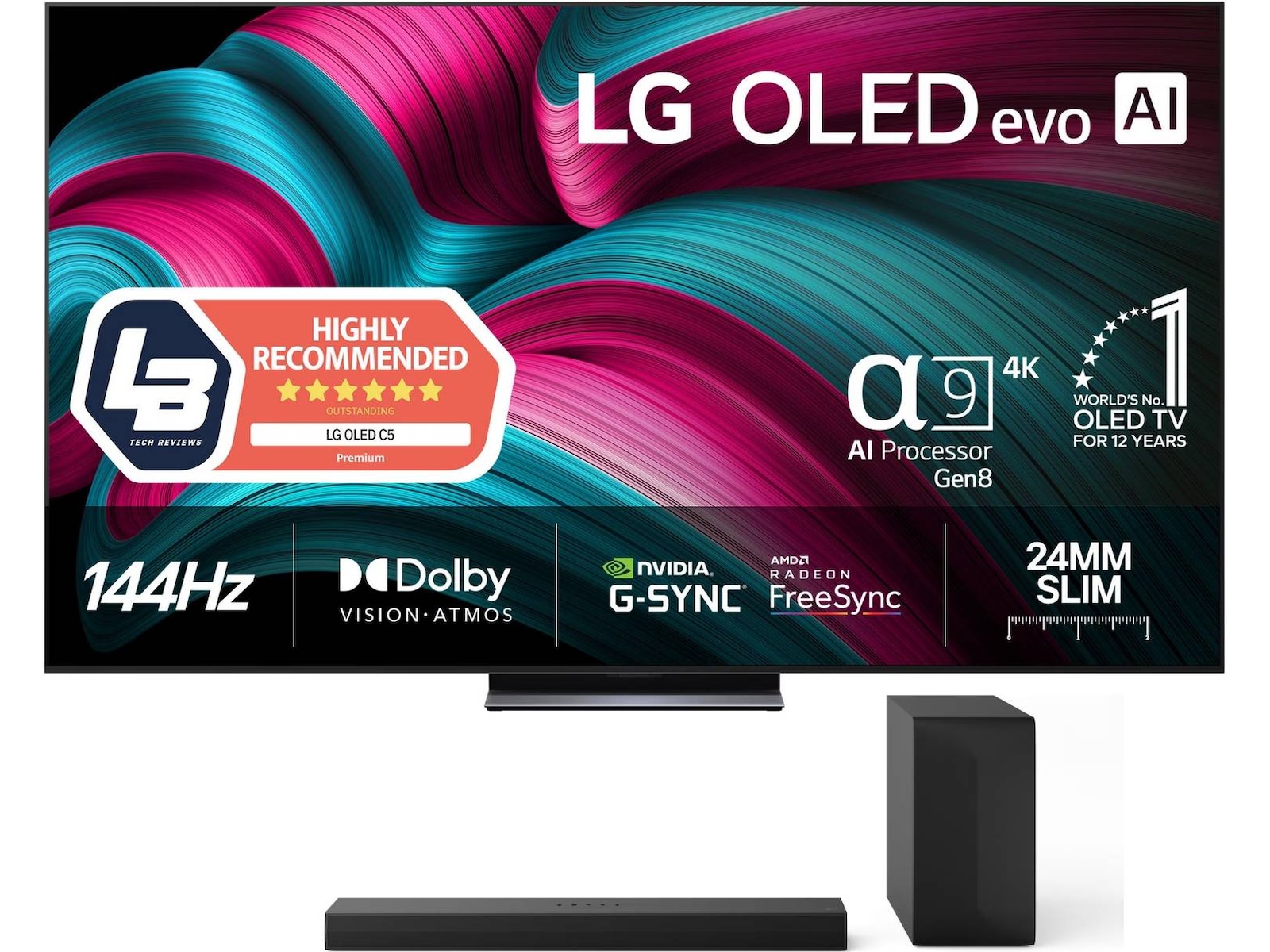 LG 48" C5 AI 4K OLED Smart TV (2025) 20 - 49 tommer TV