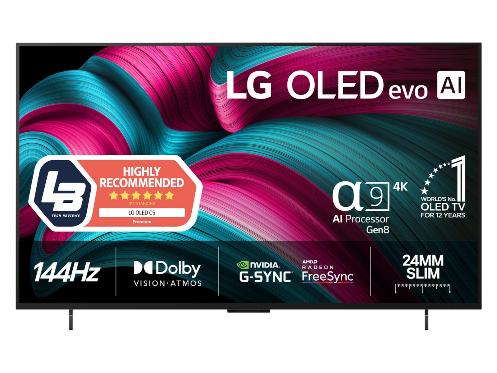 LG 42" C5 AI 4K OLED Smart TV (2025) + soundbar 20 - 49 tommer TV